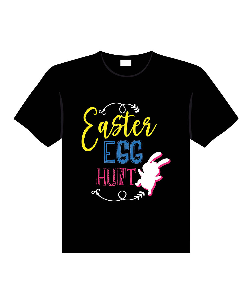 easter egg hunt typography printed t shirts