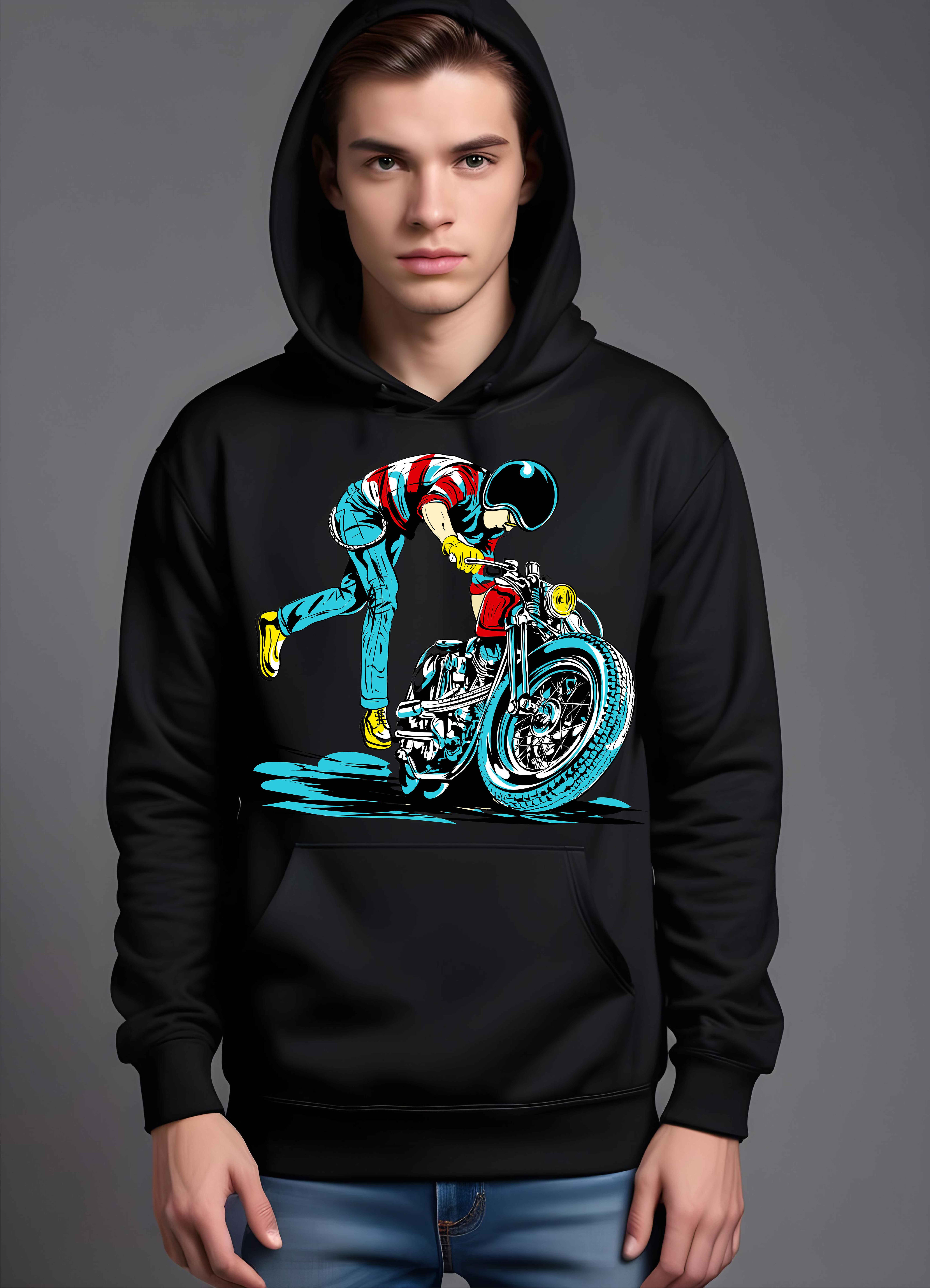 "For the Young and Fearless: Vibrant Printed Hoodies"