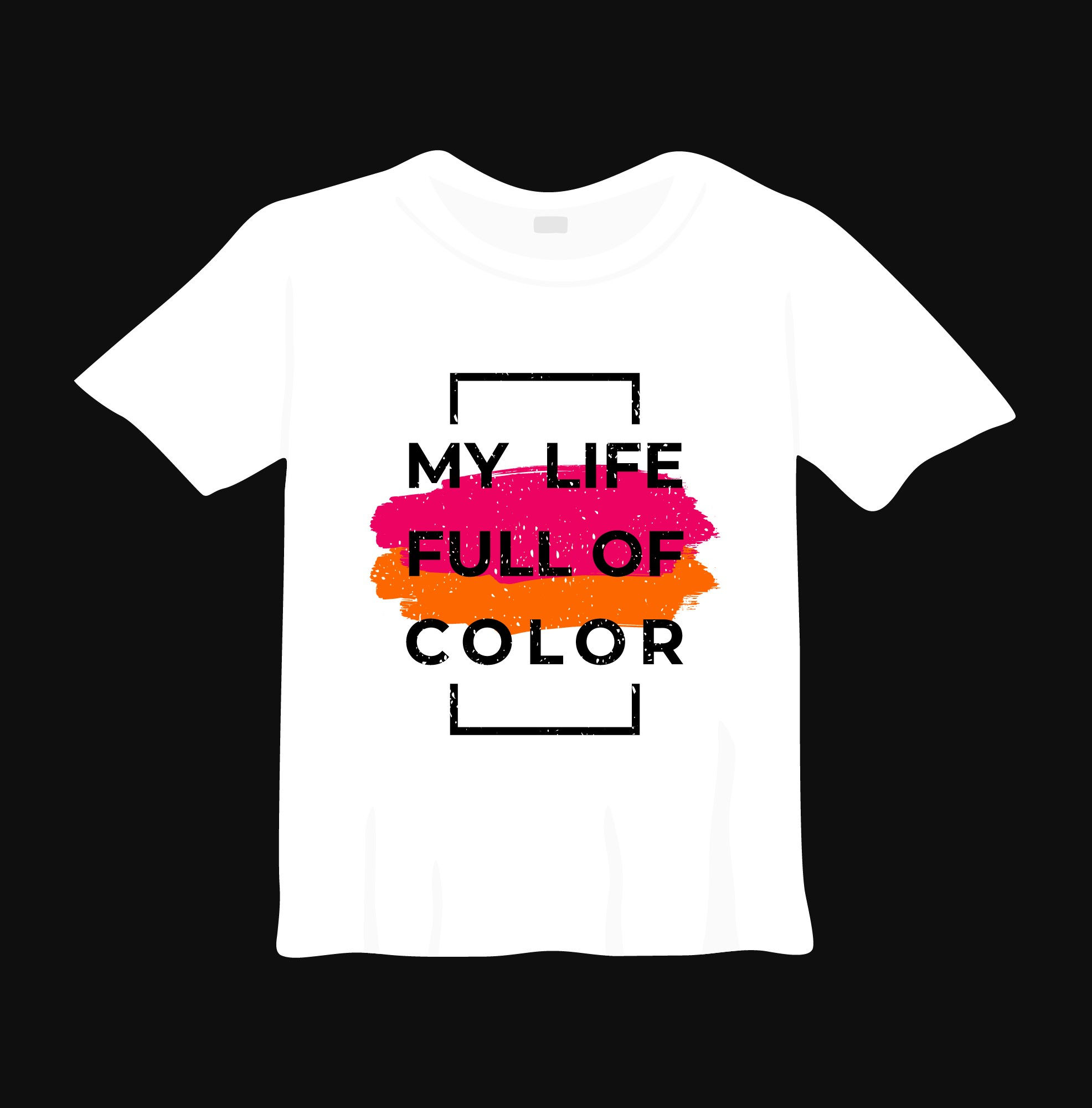 my life full of color typography printed t shirts