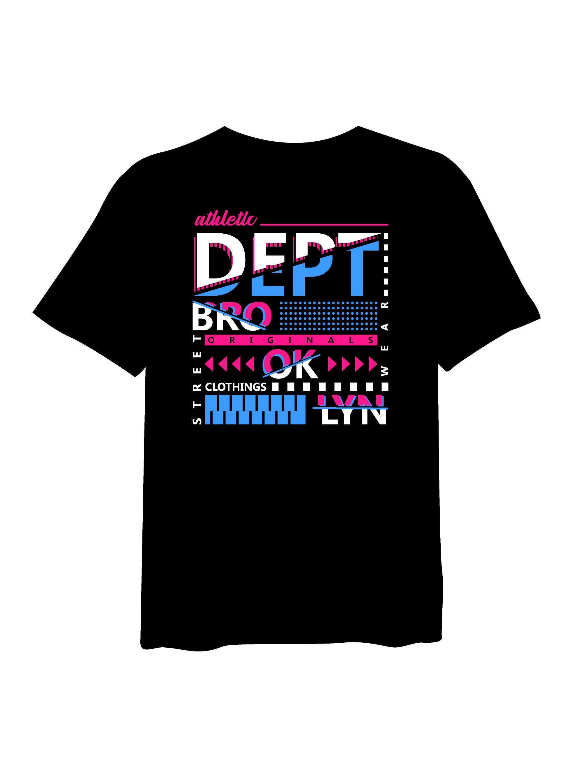 Athletic dept brooklyn typography printed t shirts