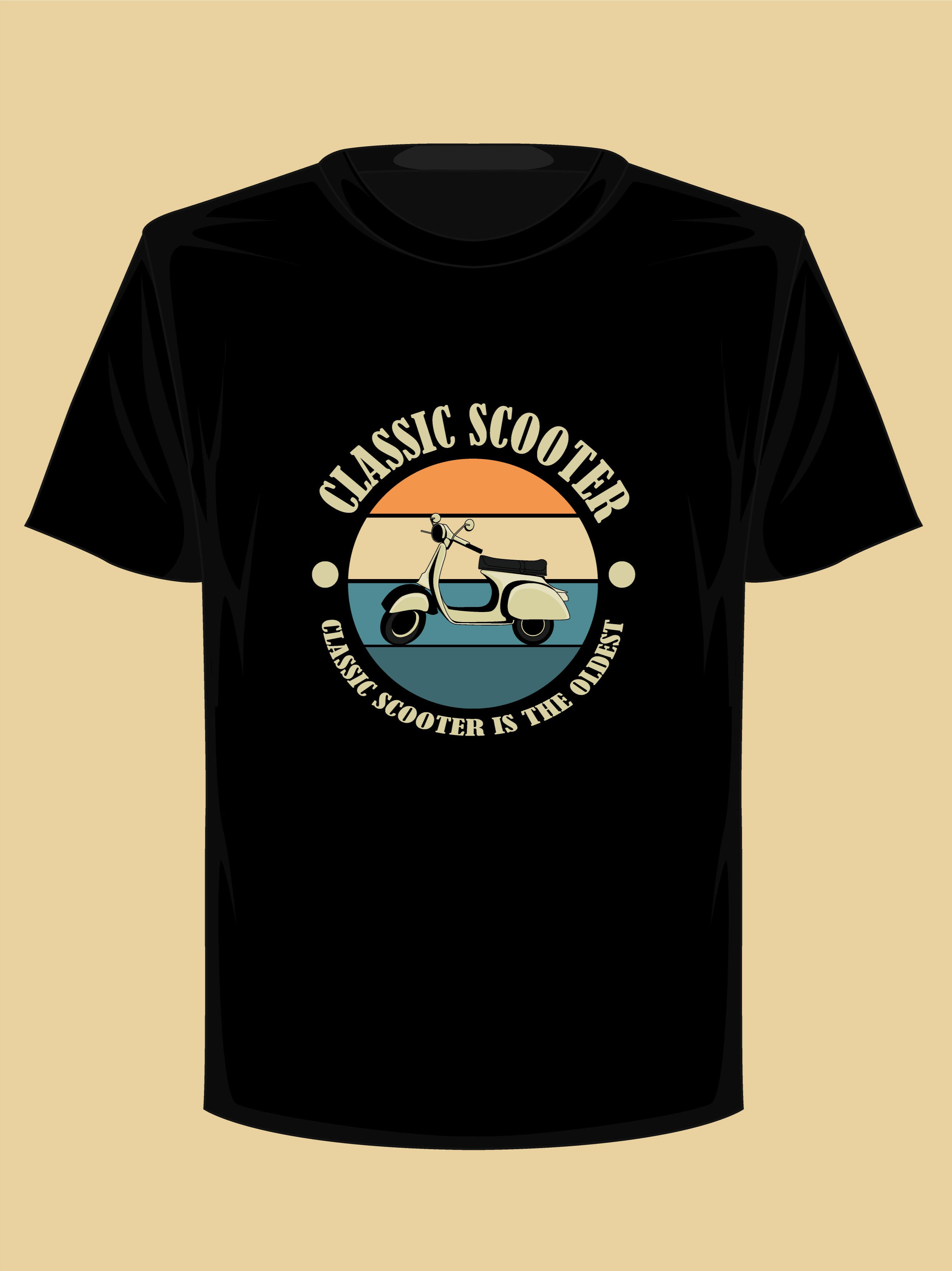 classic scooter is the olestgraphic t shirt