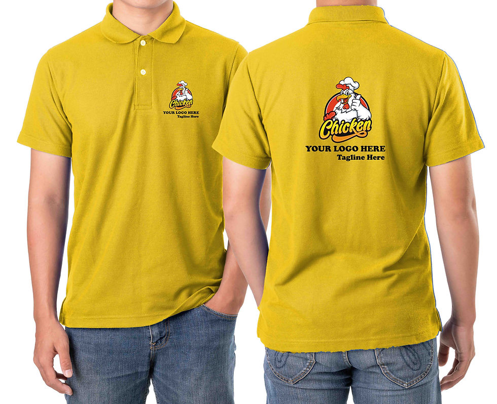 Dry fit Polo T Shirts with your logo Print for chicken or mutton shop staff.