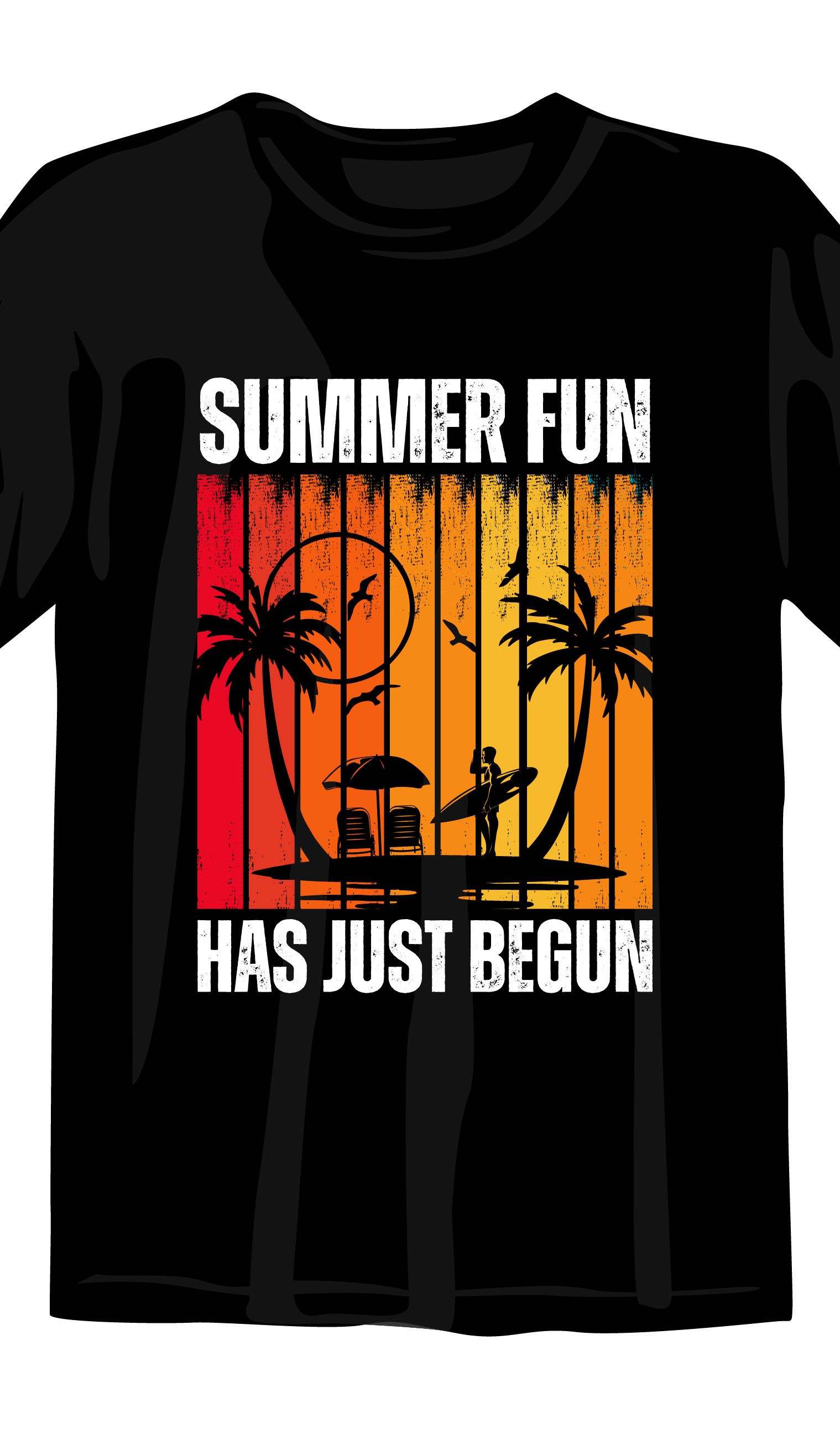 summer fun has just begun graphic printed t shirts summer fun printed t shirts