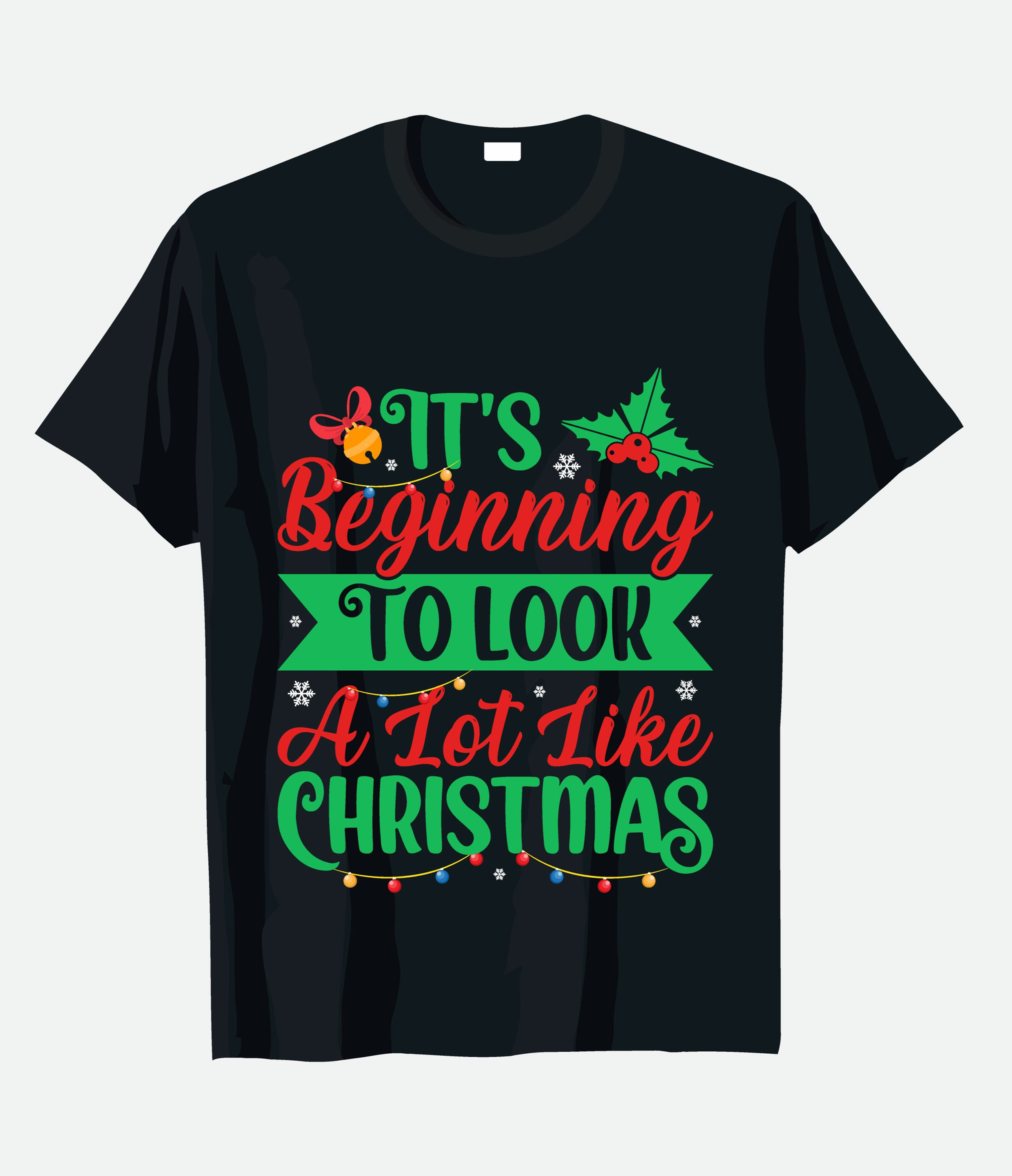 its beginning to look a lot like christmas graphic printed t shirts