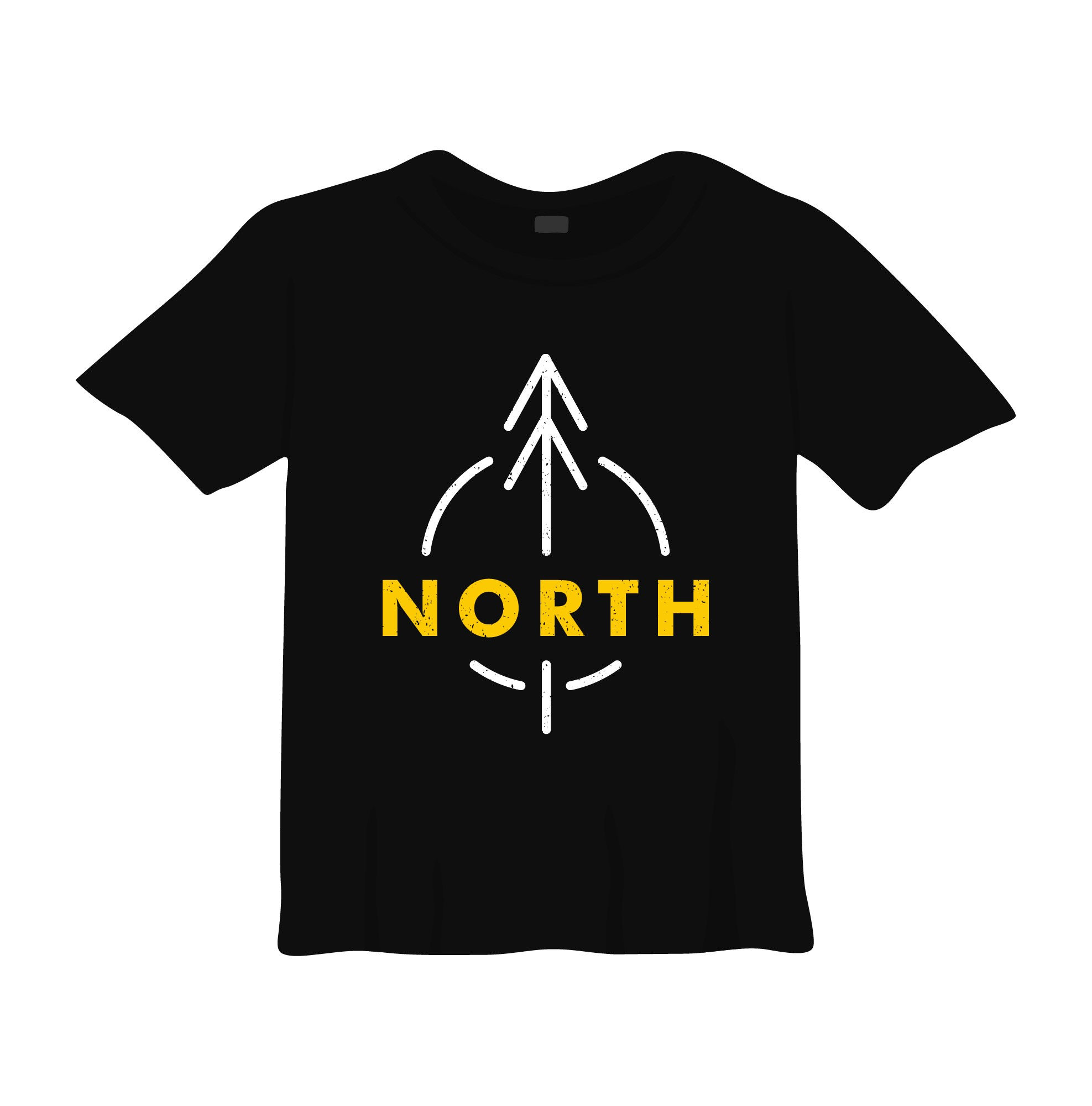 north typography printed t shirts