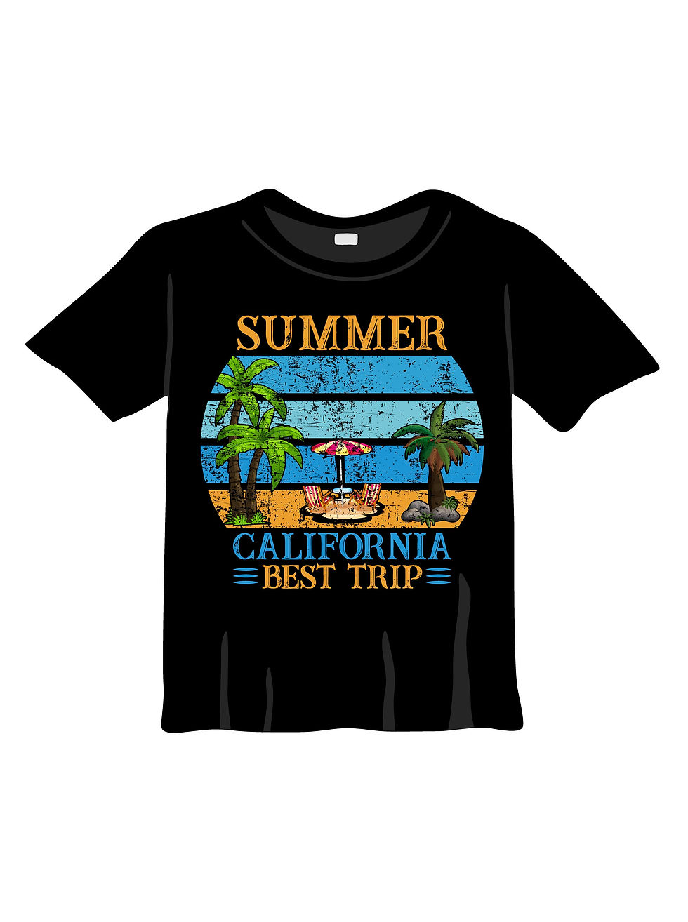 Summer california best trip typography t shirt