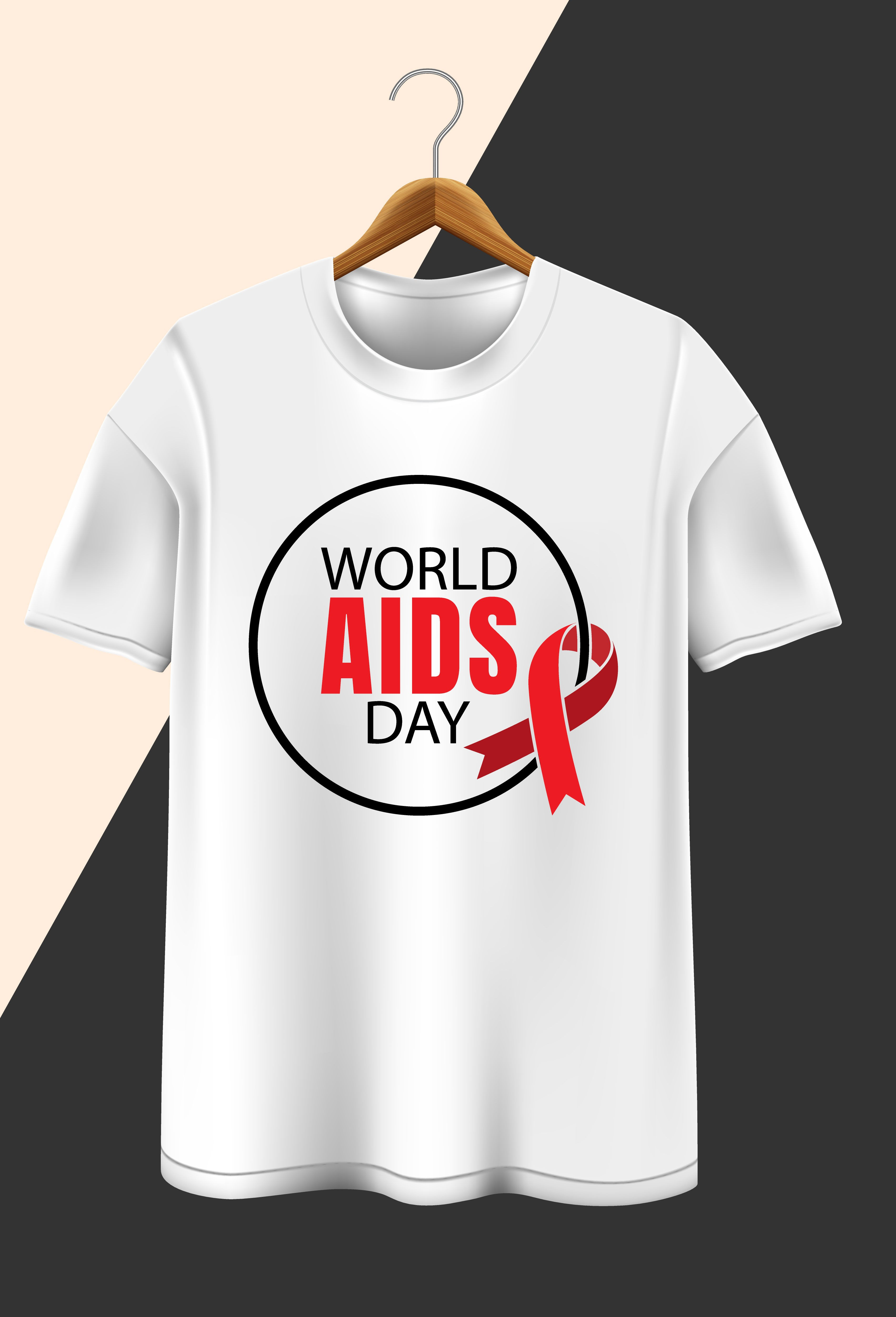 world aids day 1st december typography printed t shirts