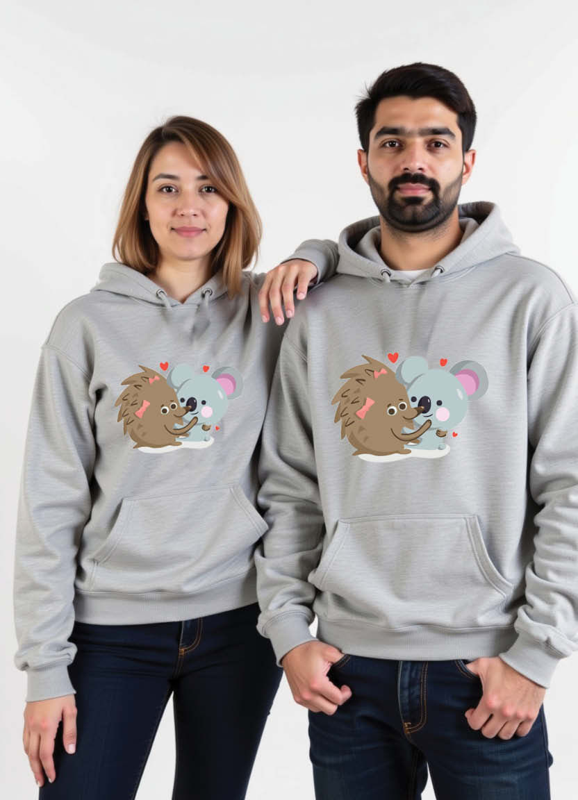 “You’re My Missing Piece” Puzzle-Themed Couple Hoodie with Cute Romantic Prints