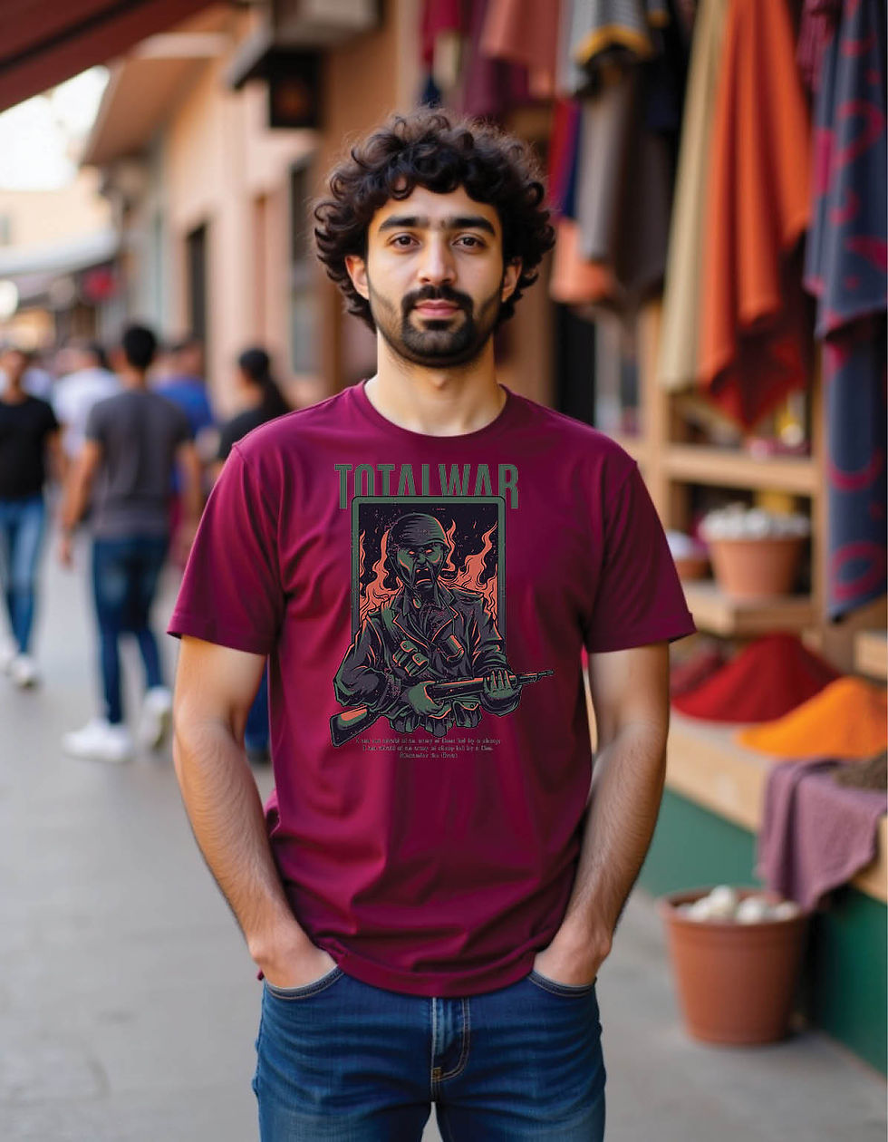 Thumbnail: Urban Strike Regular Streetwear Shirt with City Bolt Print Art