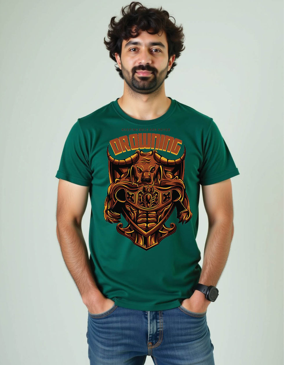 Thumbnail: Shadow Hustle Regular Fit Streetwear Tee with Dark Edge Print
