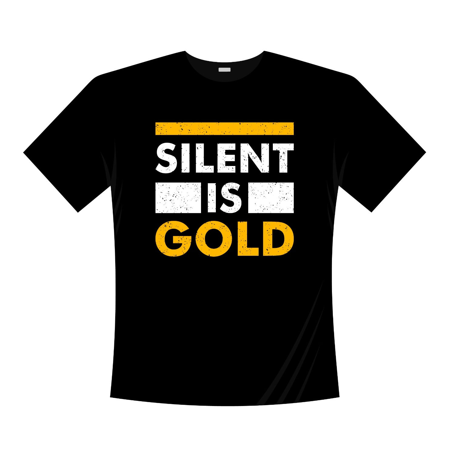 silent is gold typography printed t shirts
