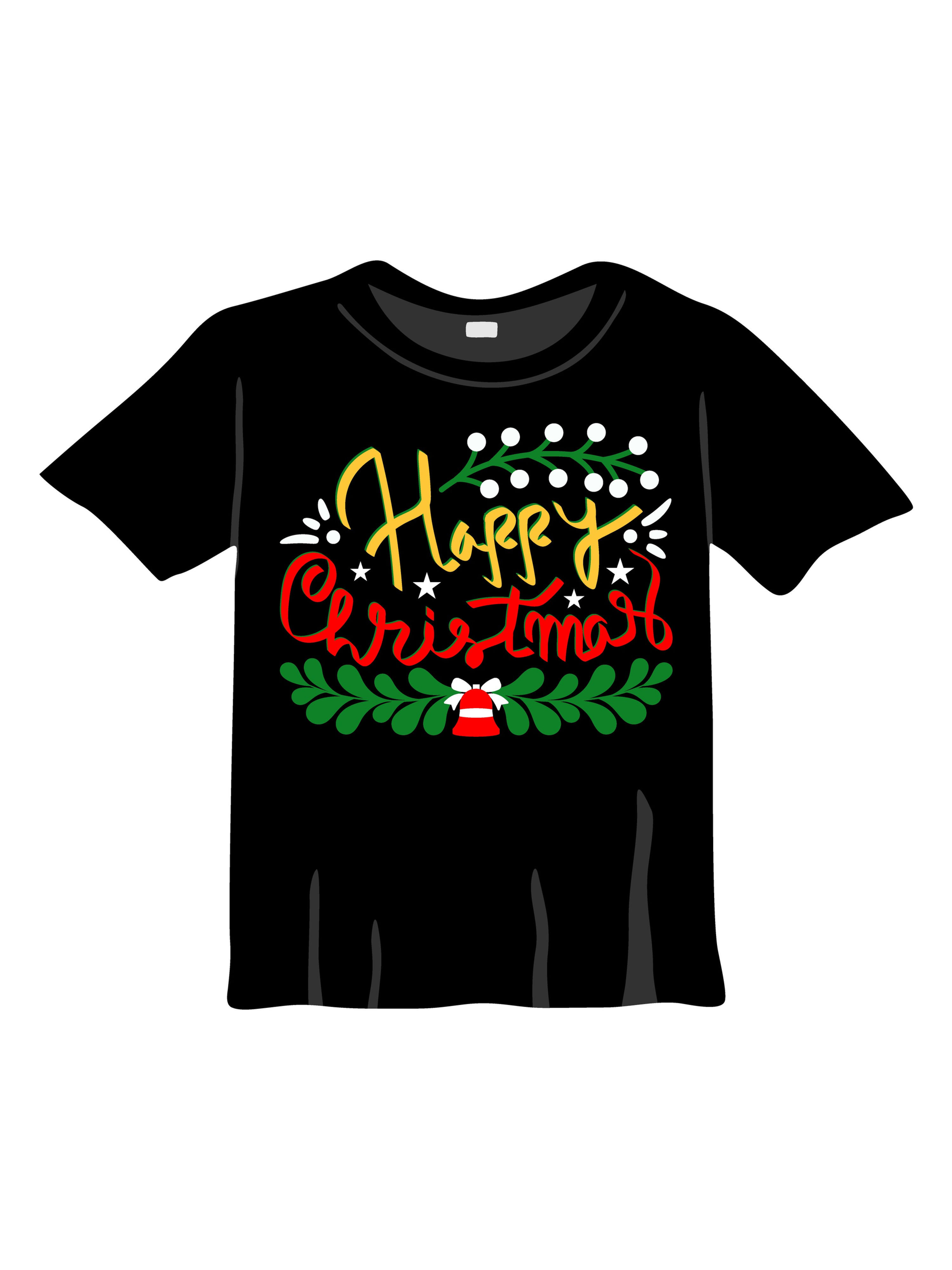 happy christmas graphic printed t shirts