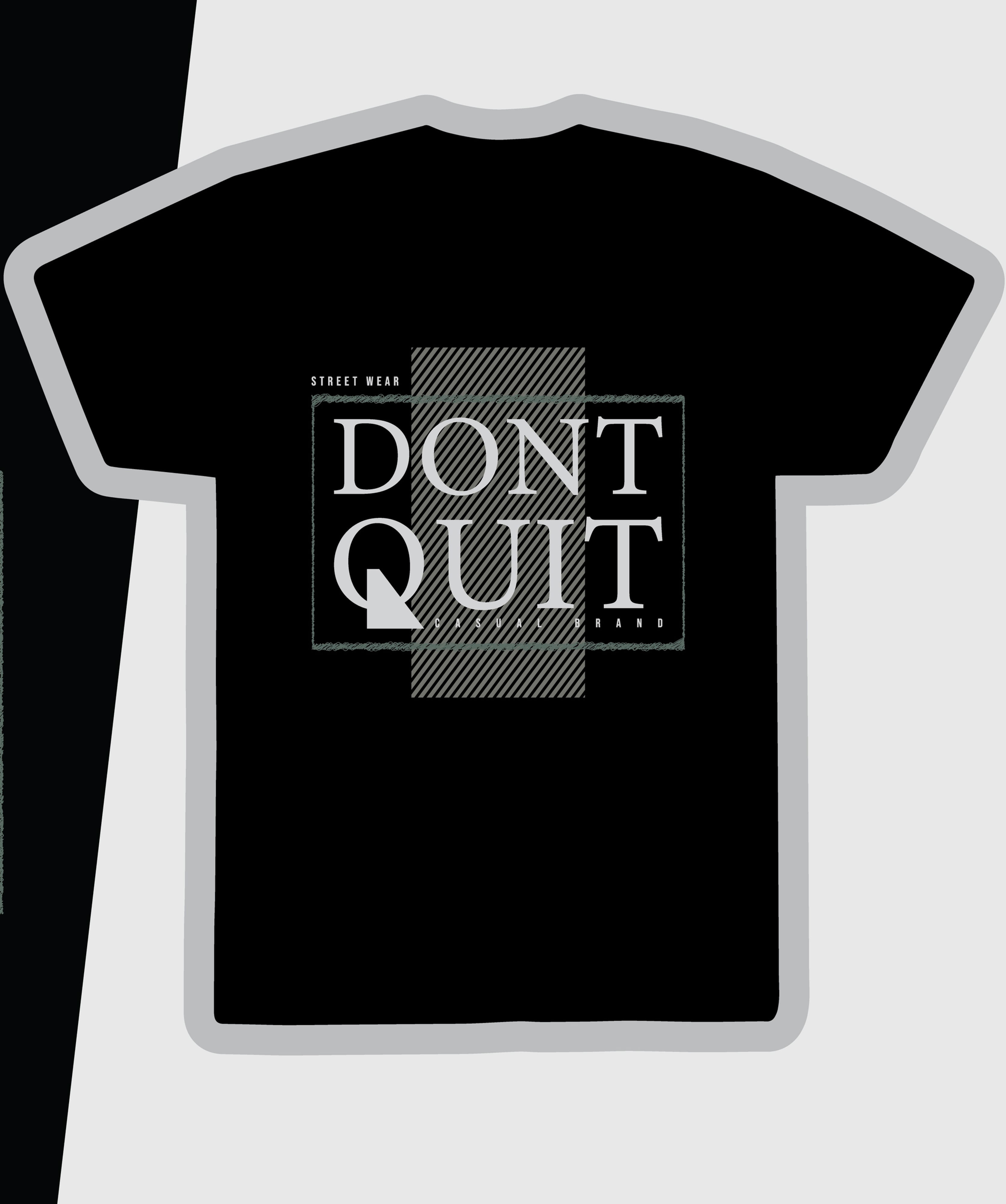 dont quit typography printed t shirts