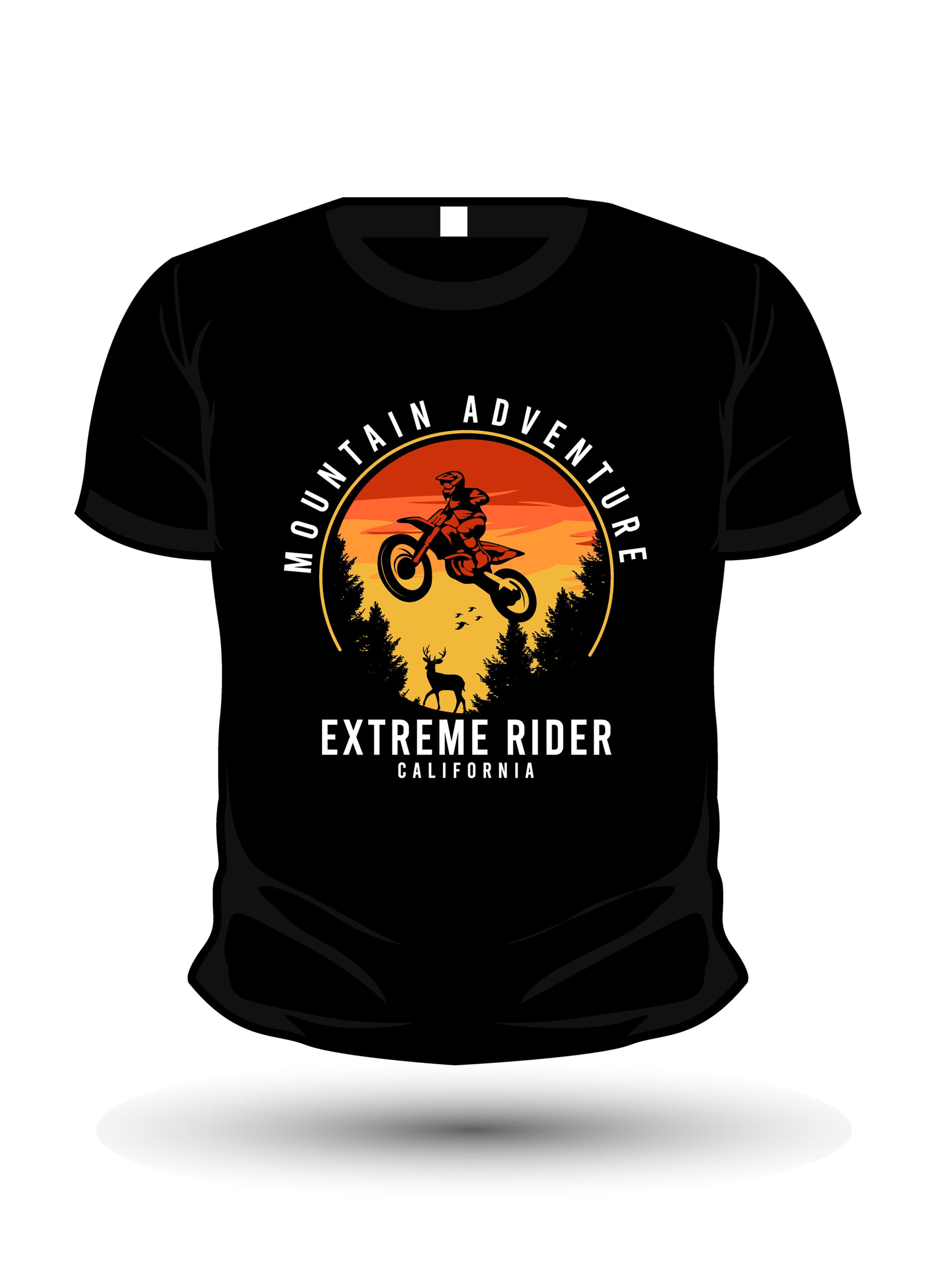 mountain adventure extreme rider california graphic printed t shirts