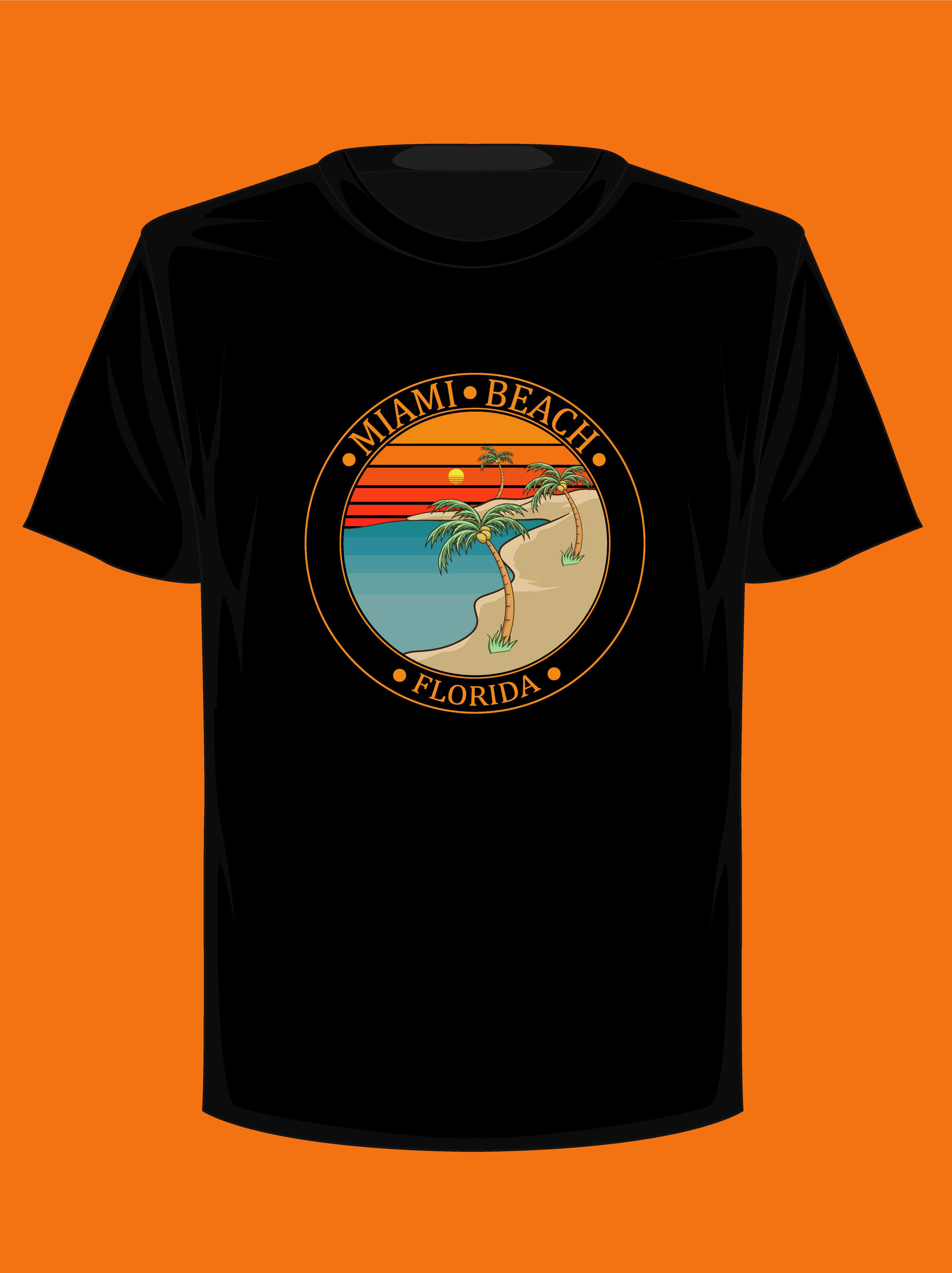 florida miami beach graphic t shirt