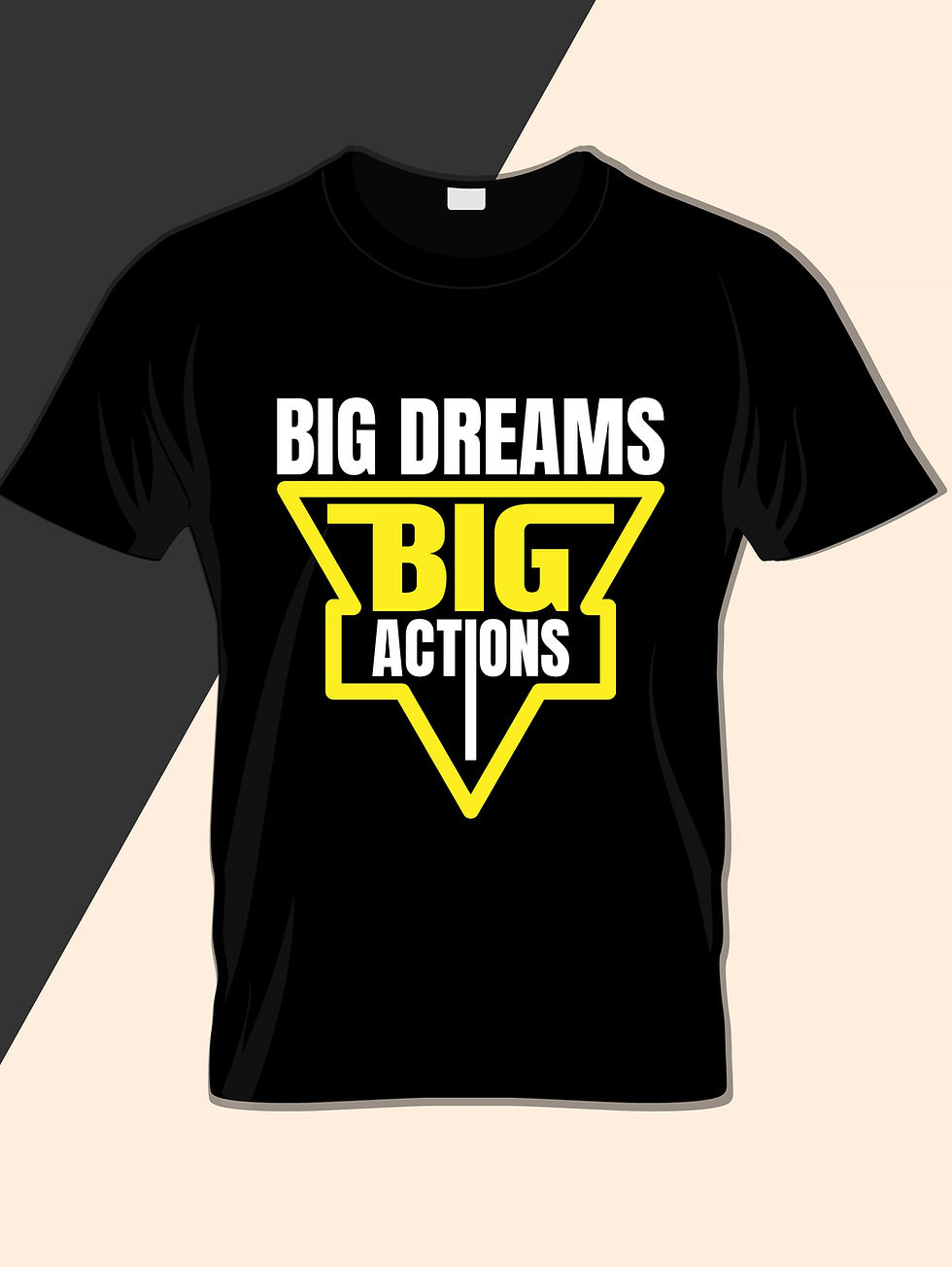 big dreams big actions typography printed t shirts