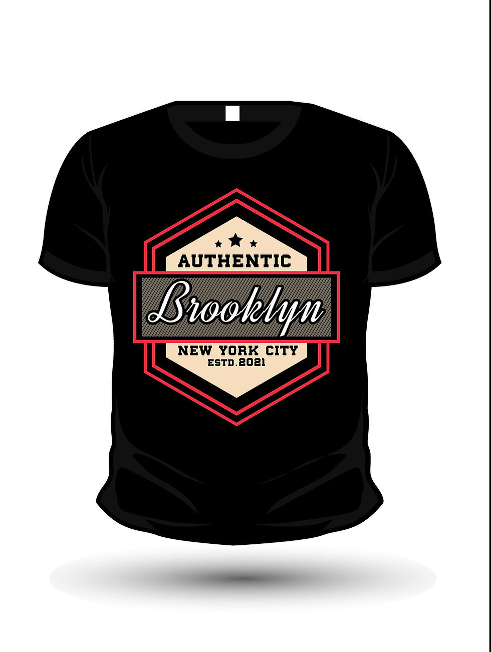 Thumbnail: Brooklyn estd 1987 nyc authentic typography printed t shirts