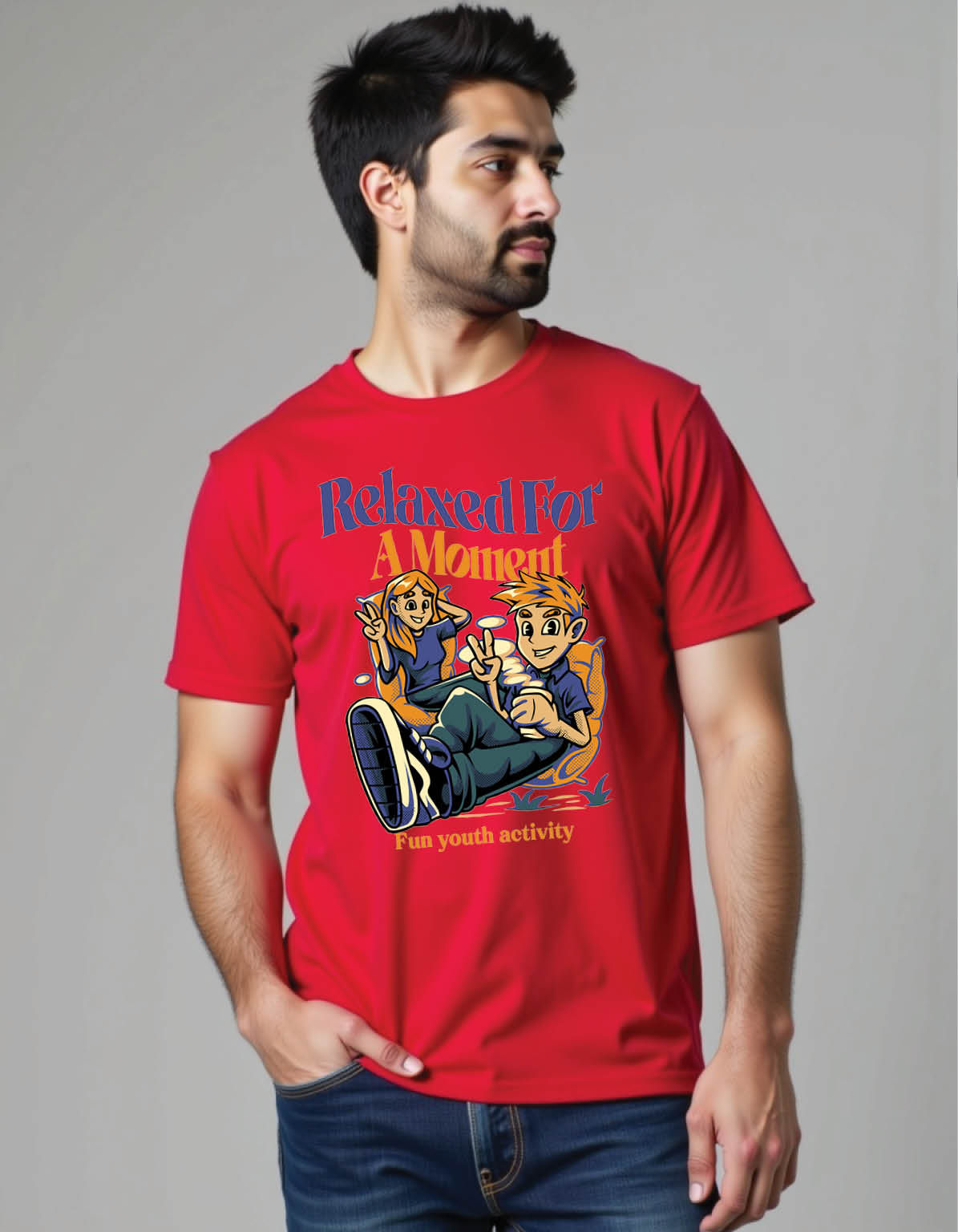 Neon Vibes Regular Fit Streetwear Tee with Vibrant Glowing Print Design