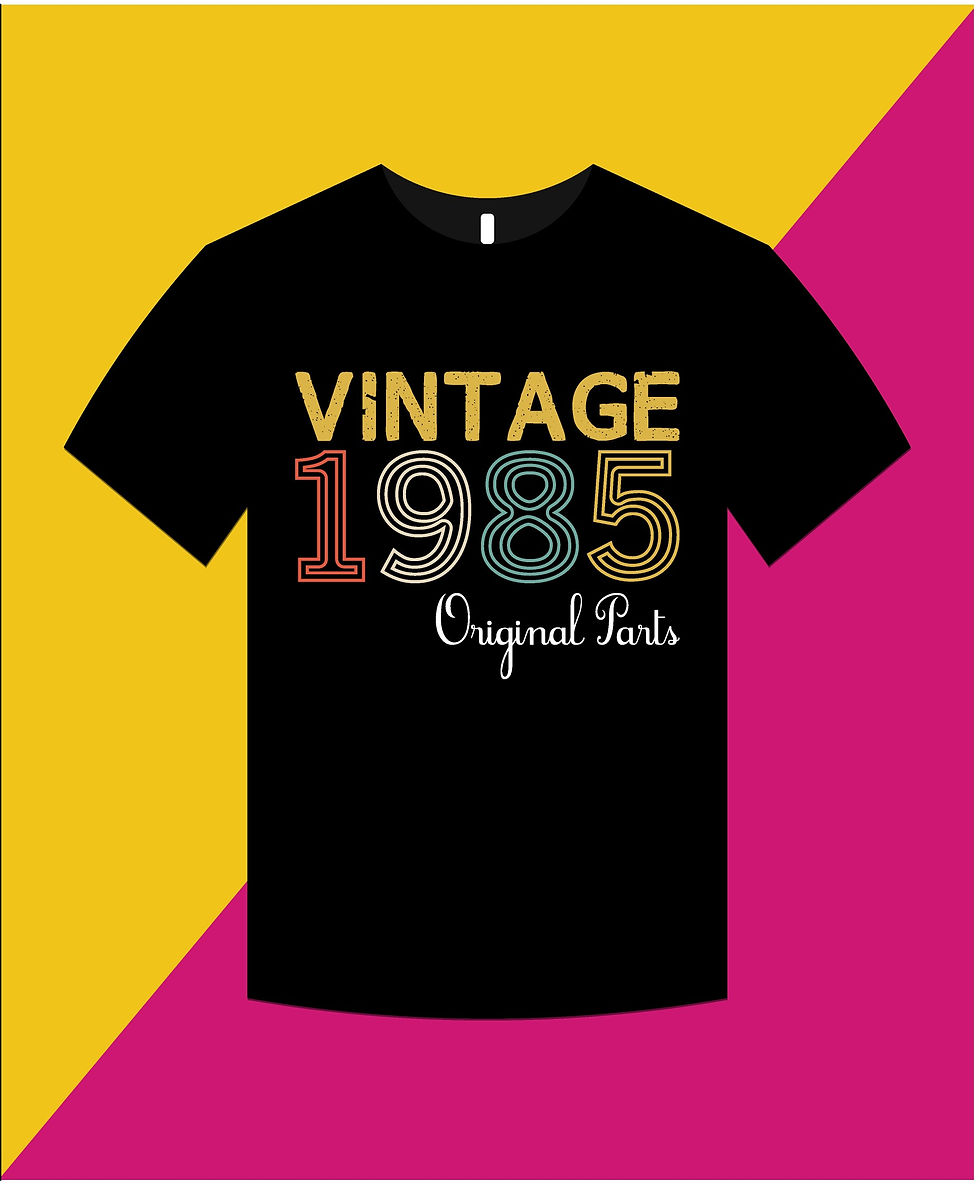 birthday vintage 1985 original parts graphics t shirt