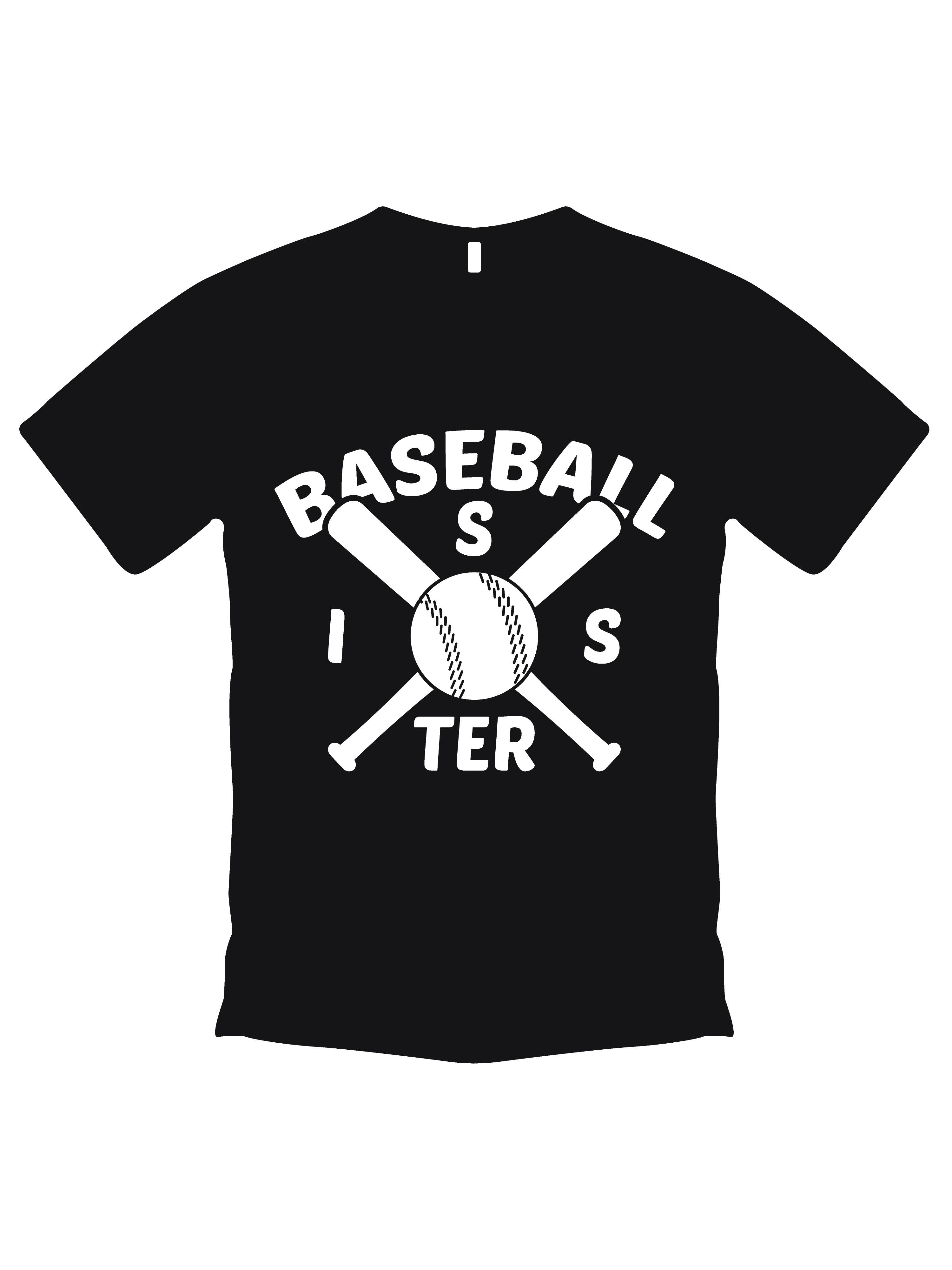 Baseball is ter typography t shirt