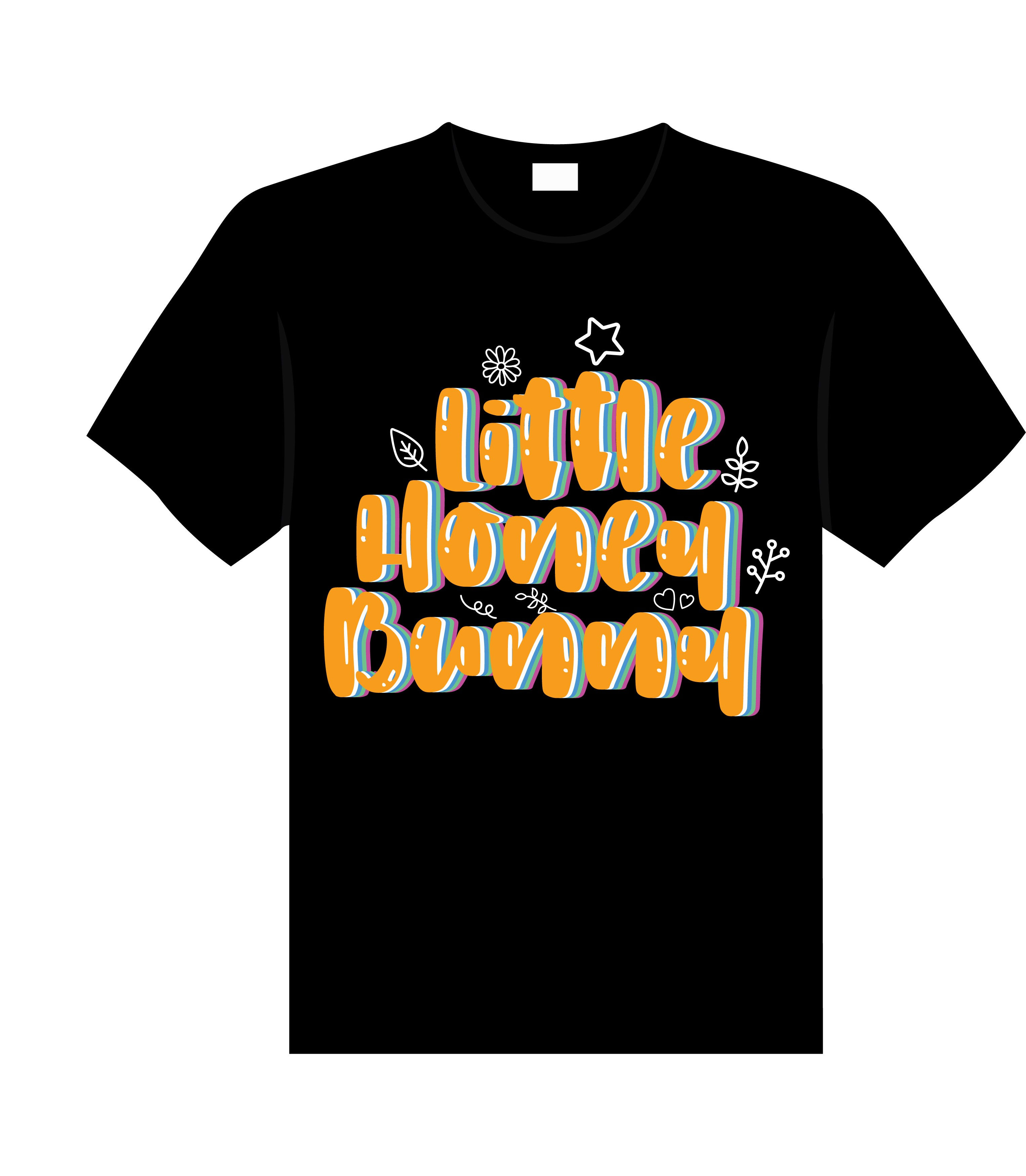 little honey bunny typography printed t shirts