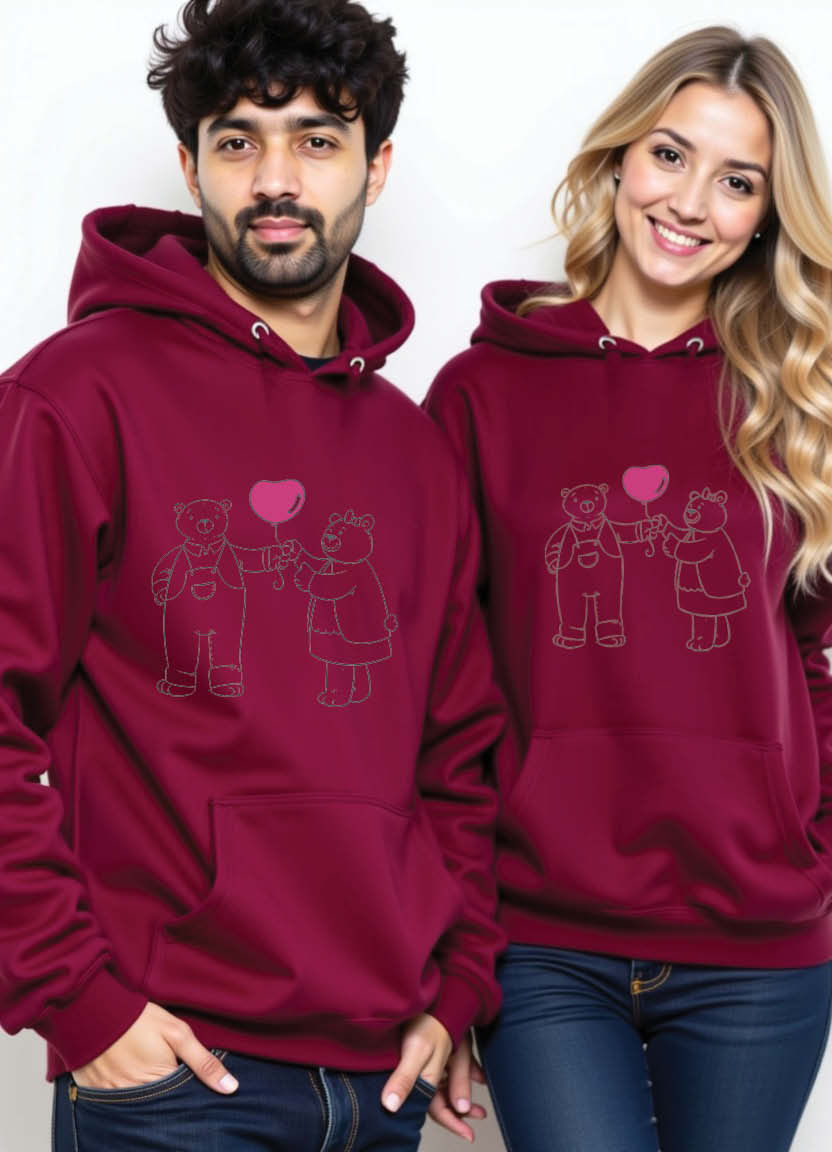 Thumbnail: Love Knows No Traffic in Bangalore – Cute Matching Hoodies for Tech City Couples
