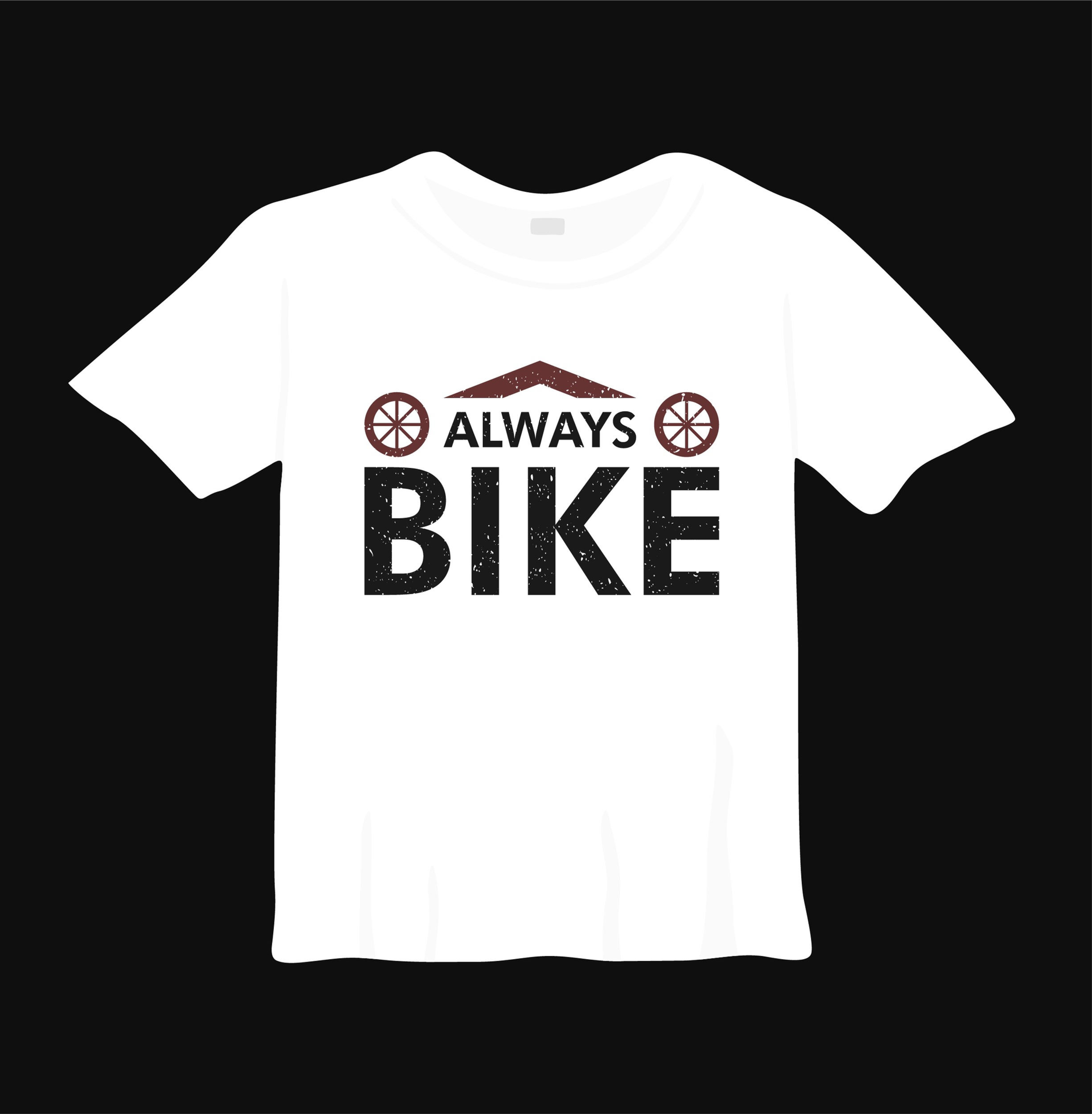 always bike typography printed t shirts