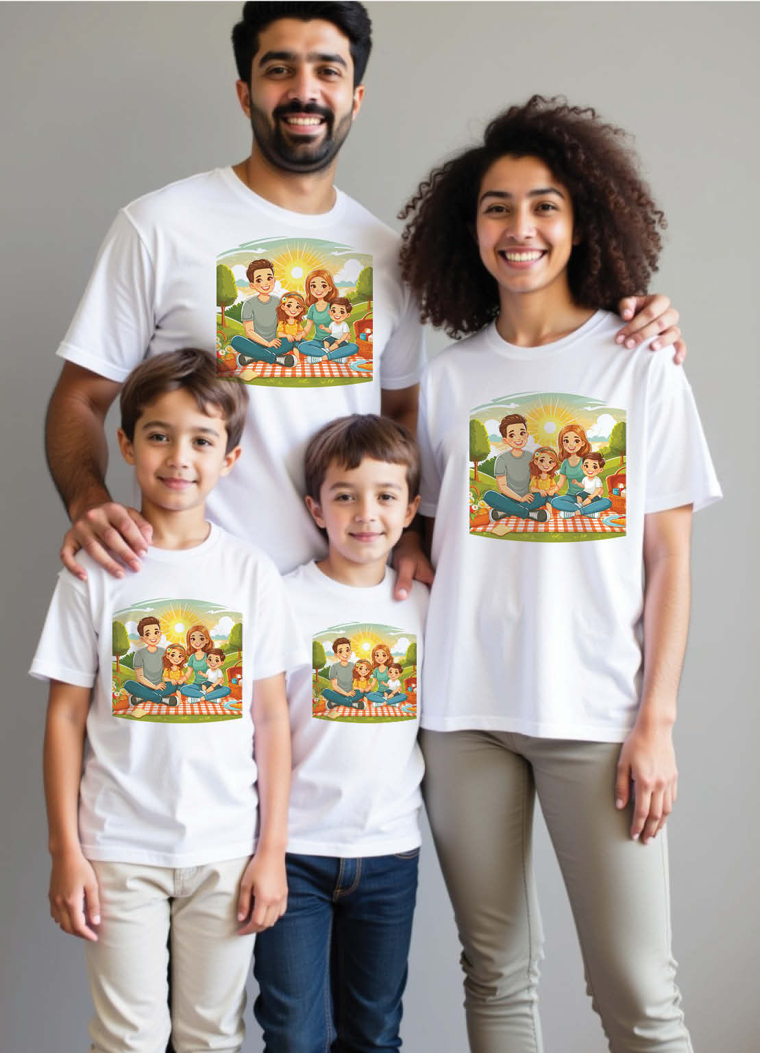 Delhi Skyscraper Family Matching Tees – Urban City Style for the Whole Family