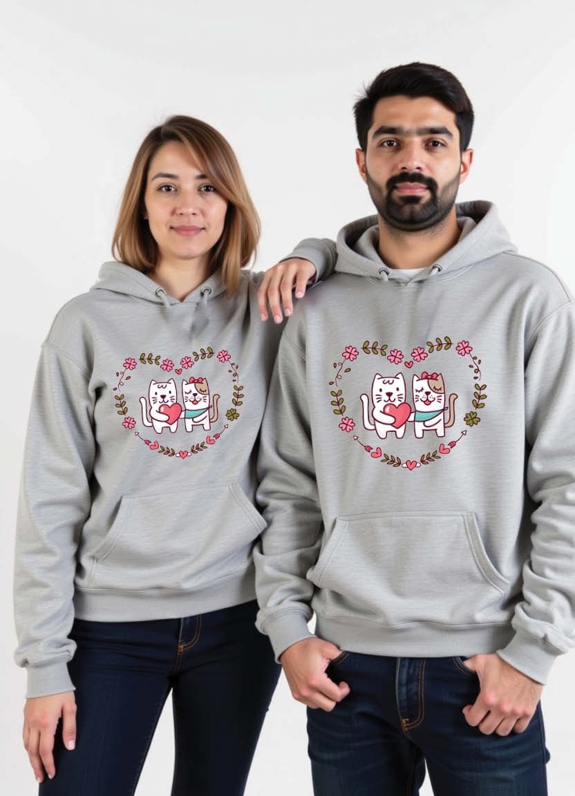 Thumbnail: When I’m With You, Time Stands Still” – Matching Hoodie Set for Timeless Love