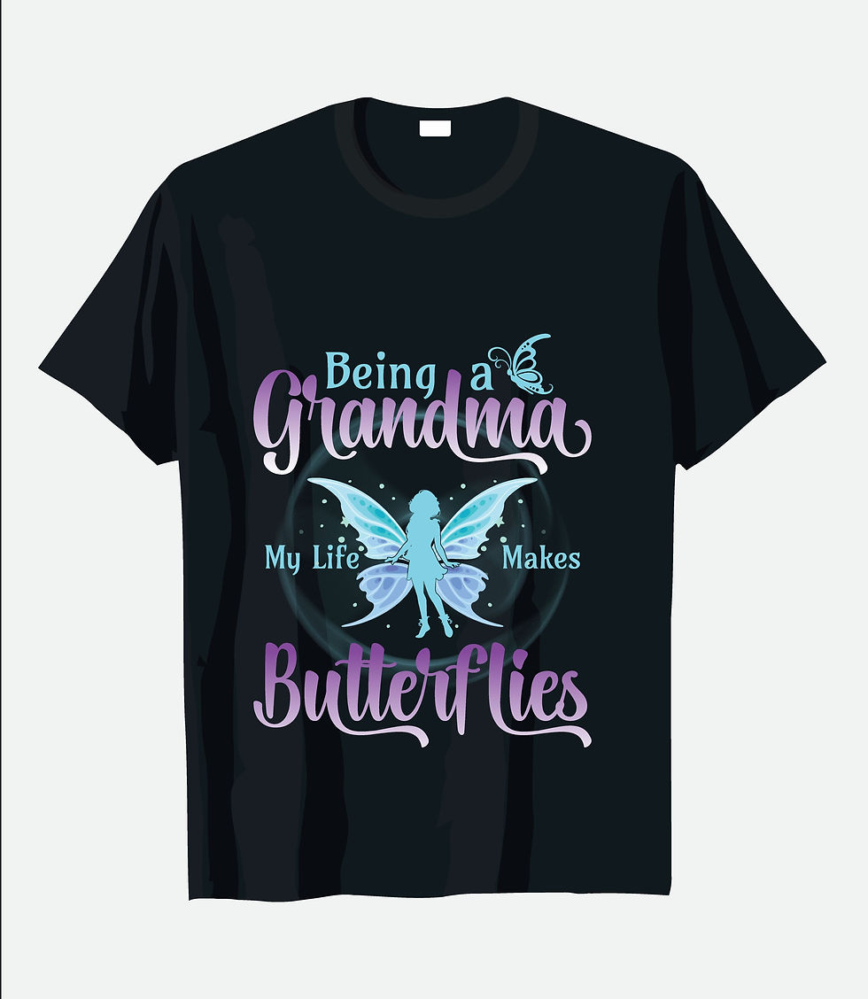 Thumbnail: butterfly typography t shirt