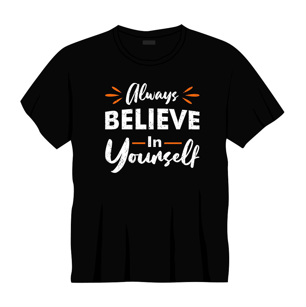 Thumbnail: always believe yourself typography t shirt always believe yourself t shirt