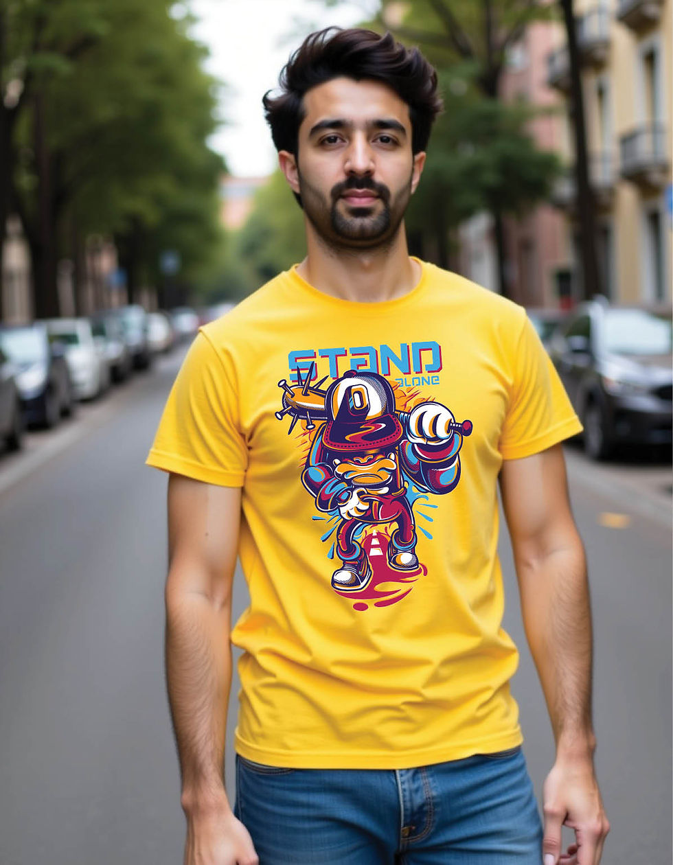 Rebel Flux Regular Fit T-Shirt with Dynamic Flow Graphic Ink