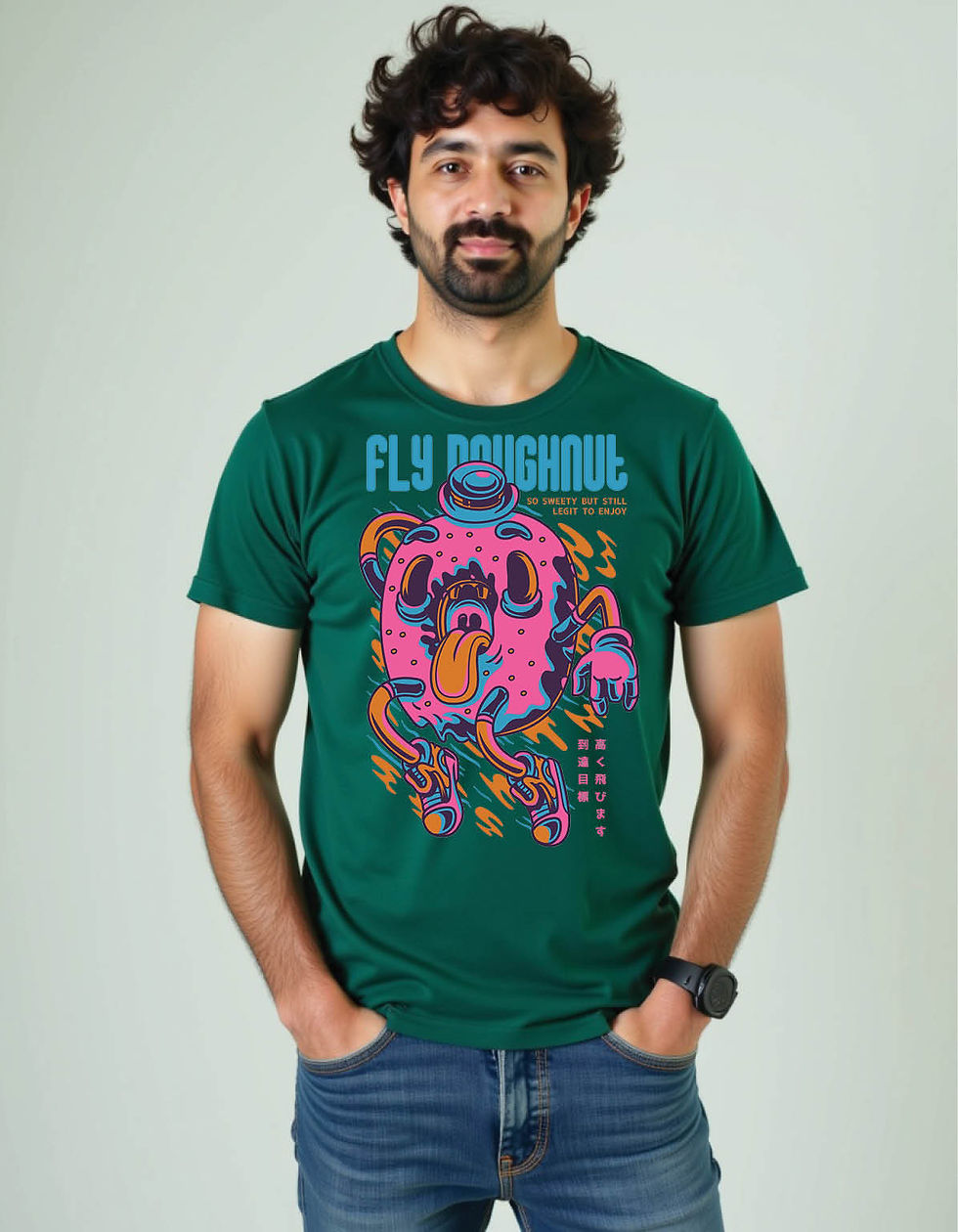 Thumbnail: Haze Pulse Standard Fit Tee with Misty Beat Graphic Design Art