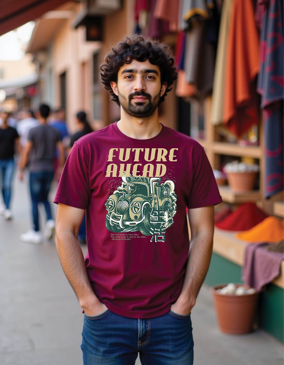 Thumbnail: Haze Wave Classic Tee with Misty Tide Graphic Design in Ink