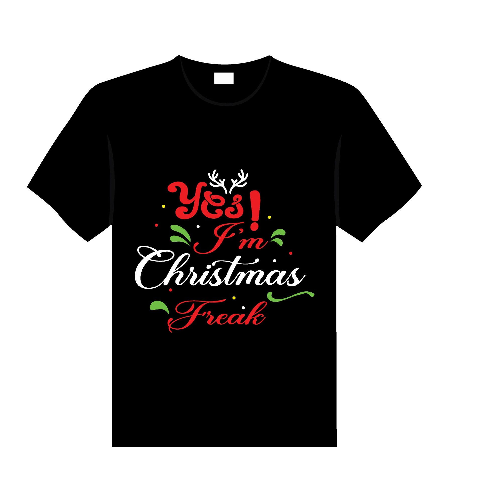 yes im christmas friend graphic printed t shirts