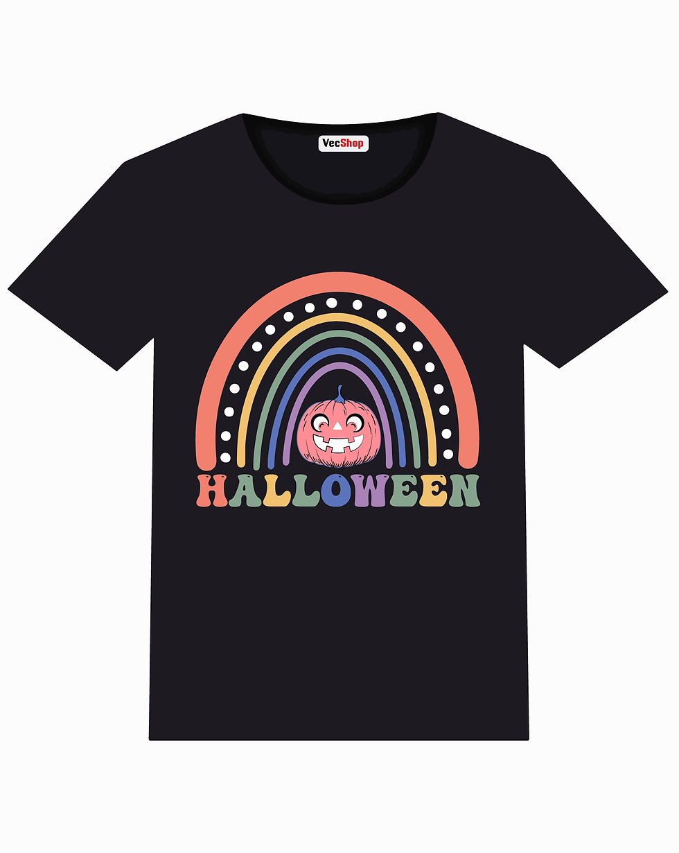 Thumbnail: halloween celebration with scary castle night tshirt halloween pumpkin face tshi