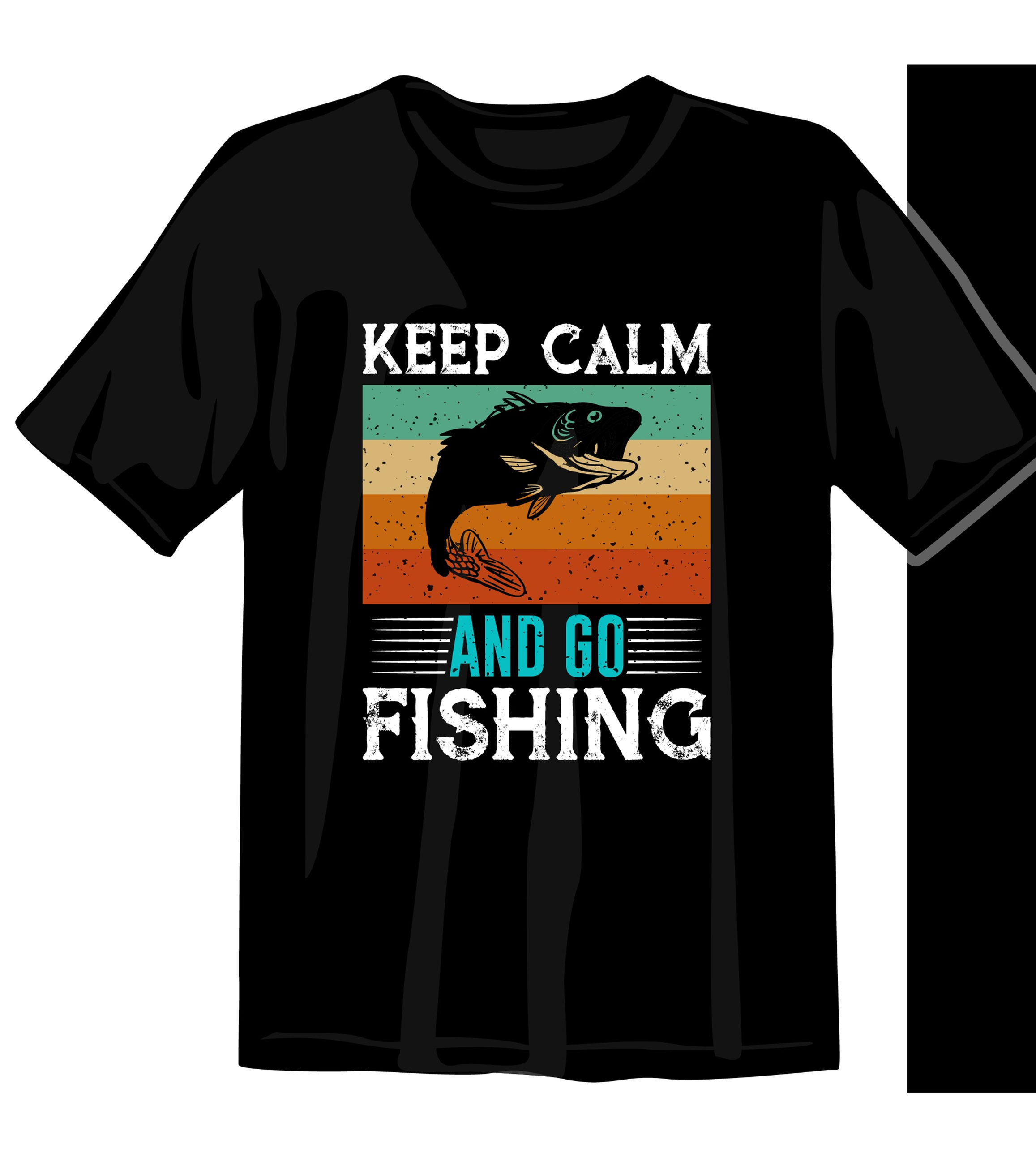 keep clam and go fishing graphic printed t shirts
