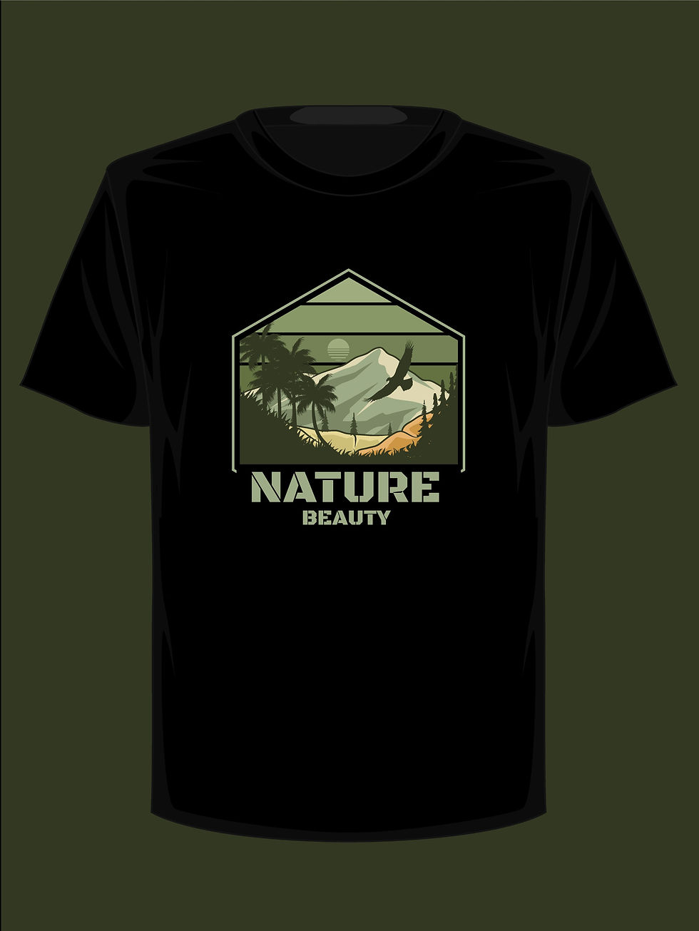 nature beauty mountain vintage graphic t shirt