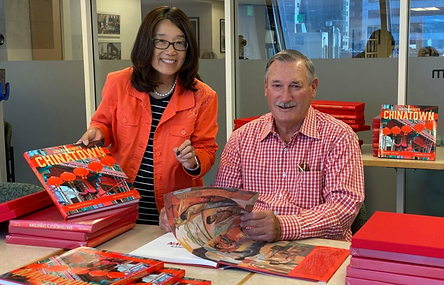 Dick Evans and Kathy Chin Leong book signing