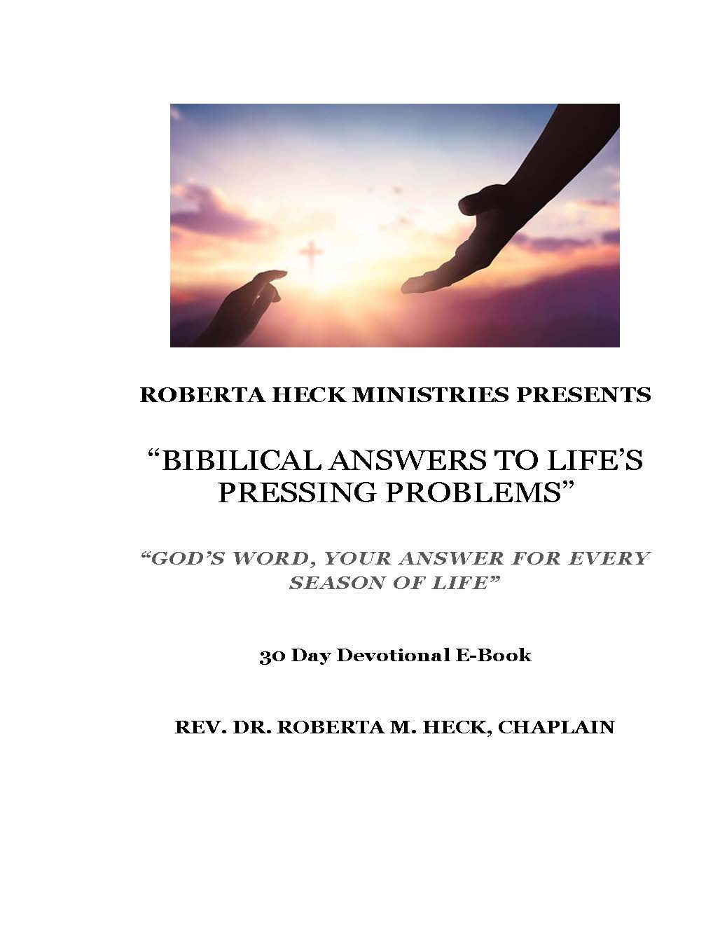 Free Biblical Answers To Life's Pressing Problems 30 Day Devotional E-Book