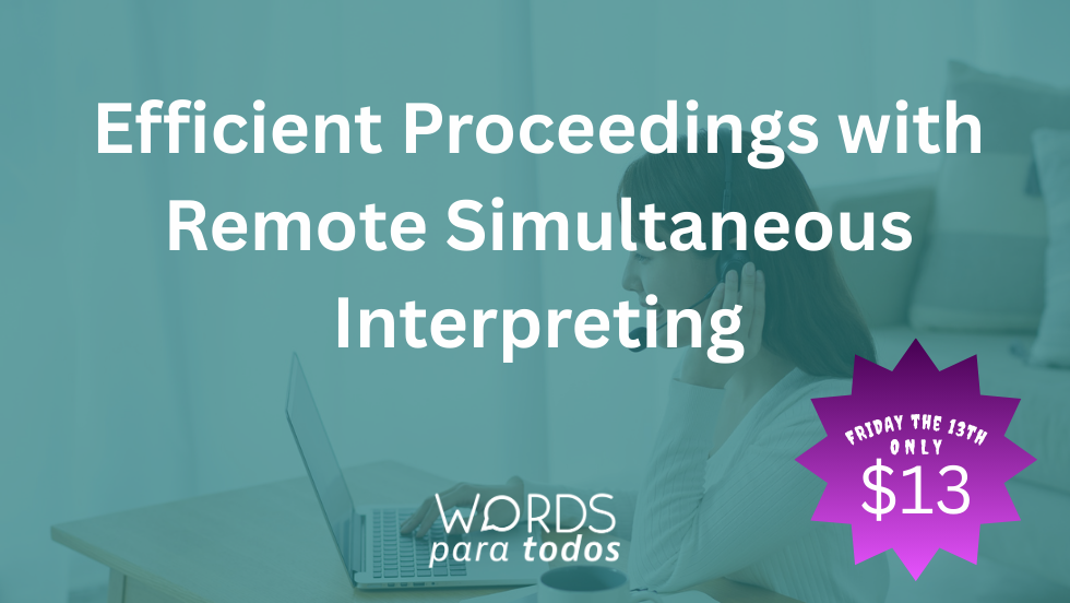 Efficient Proceedings with Remote Simultaneous Interpretation