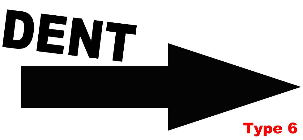 Thumbnail: Vinyl Dent Decal- 6 Designs, 3 Sizes, 8 Colours to choose from