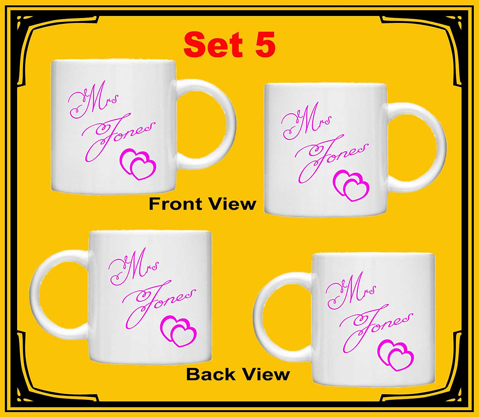 Thumbnail: Custom Wedding/Engagement Gift Mug Sets - Personalised with your Details!!