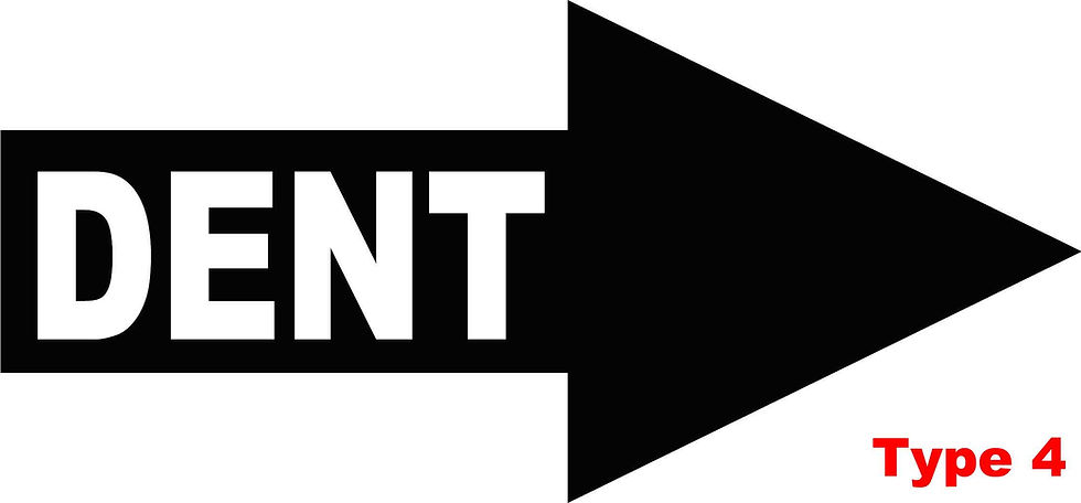 Thumbnail: Vinyl Dent Decal- 6 Designs, 3 Sizes, 8 Colours to choose from