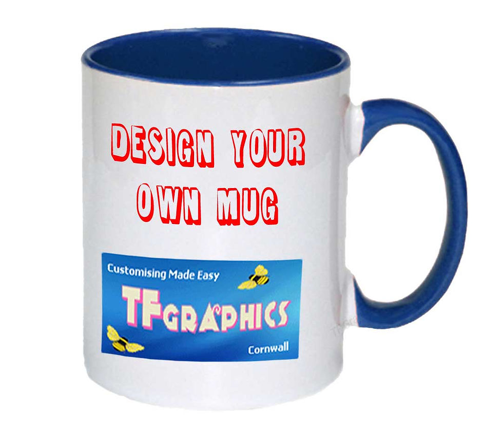 Thumbnail: 11oz Personalised Photo Mug - Choice off different handles and inner colours