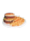Doppelburger mit Pommes