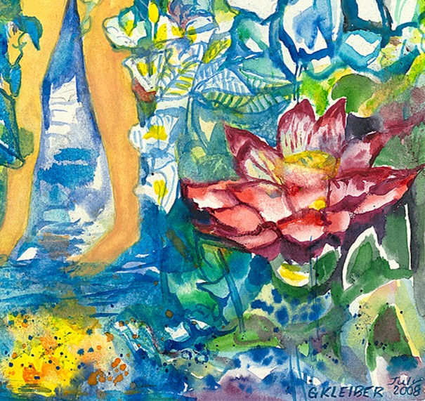 Thumbnail: Garden with Hummingbird
