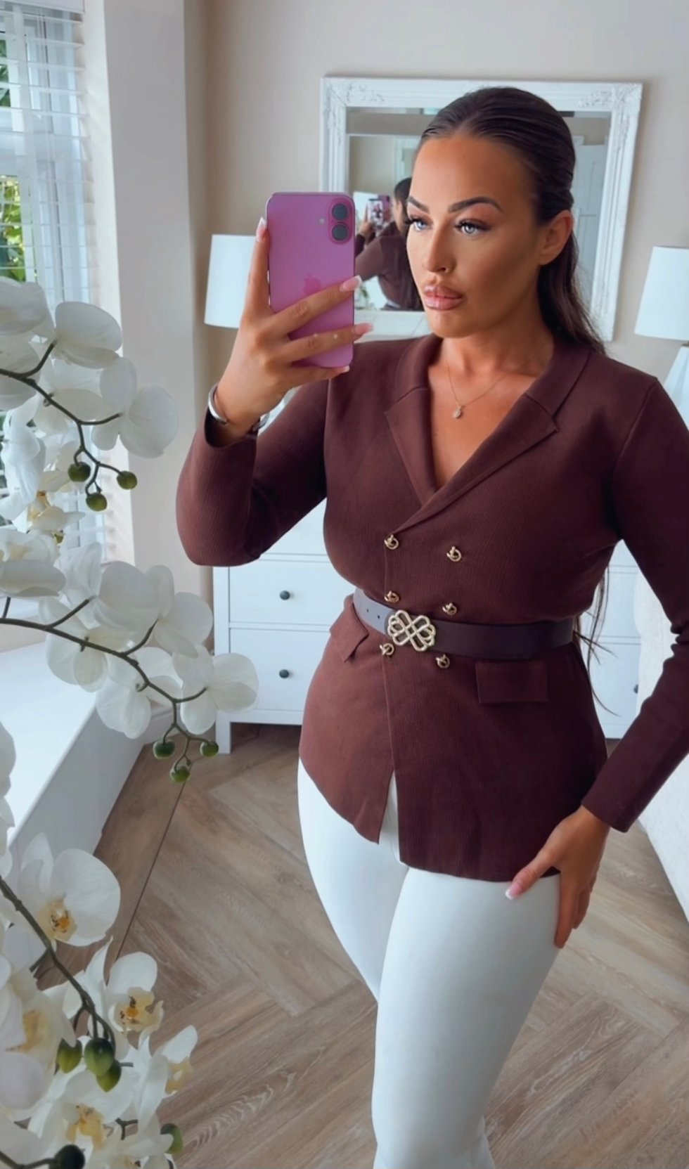 Chocolate Belted Jacket