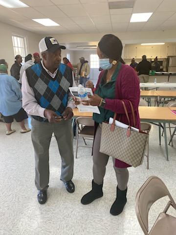 Fenton Pope, Covington County Mississippi Board of Supervisors District 4 talks with Farmer about Discrimination Financial Assistance Program.