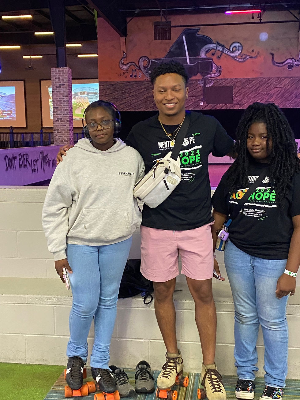 AgHope Leadership Academy students enjoy rollerskating.